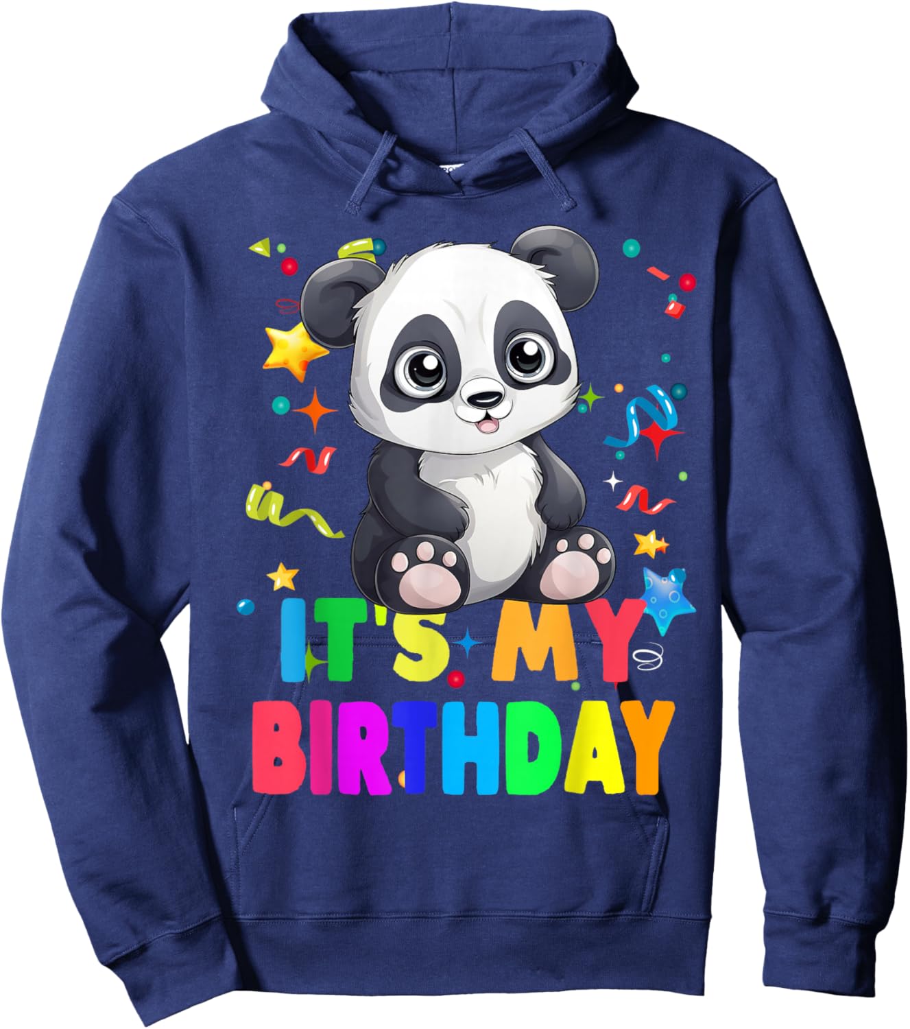 Its My Birthday Cute Panda Birthday Party Panda Hoodie - Hoodie | Navy