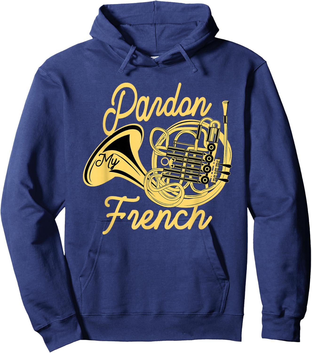 Great French Horn Gift Horn Player Hoodie - Hoodie | Navy