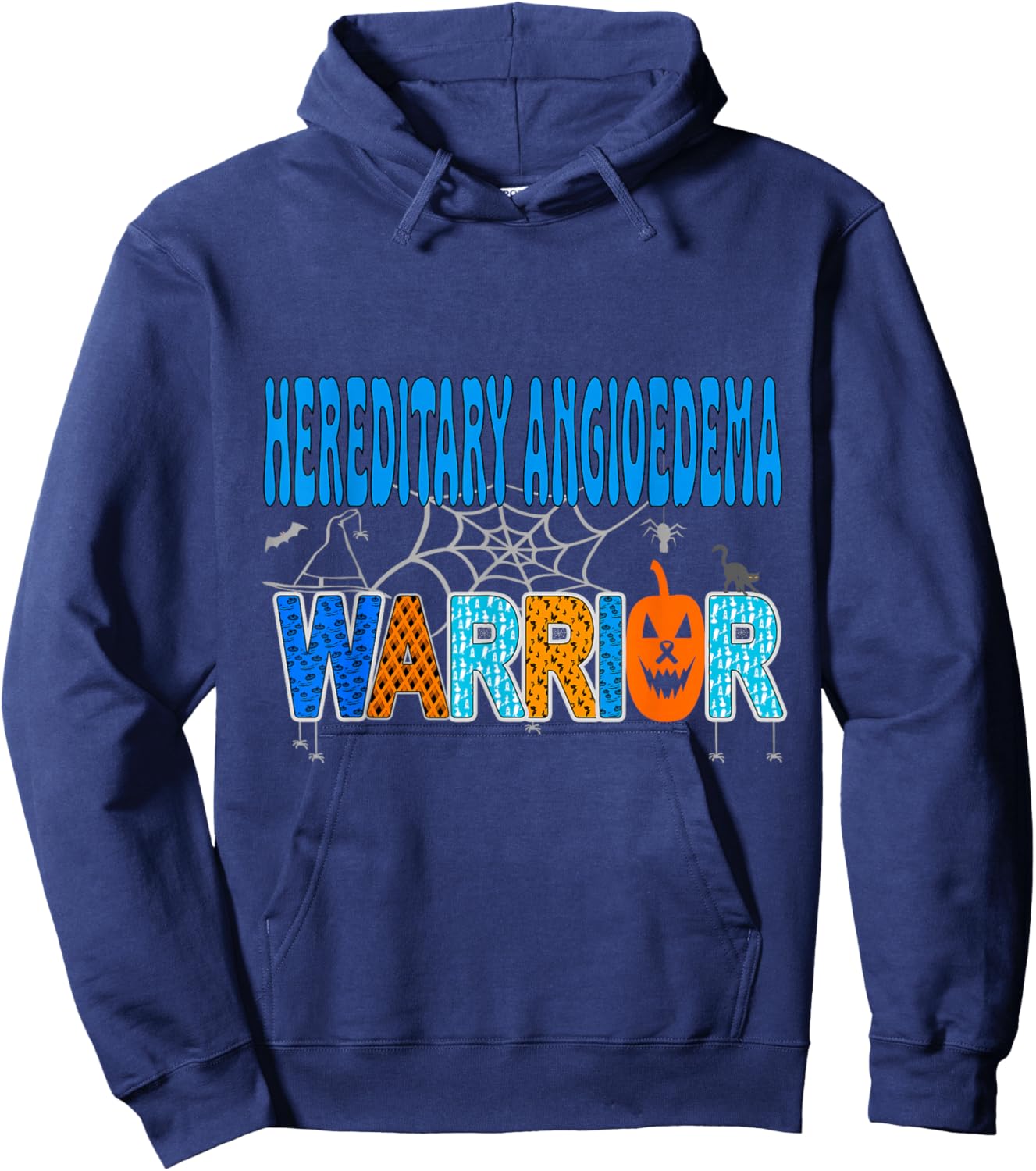 Hereditary Angioedema awareness for halloween Hoodie - Hoodie | Navy