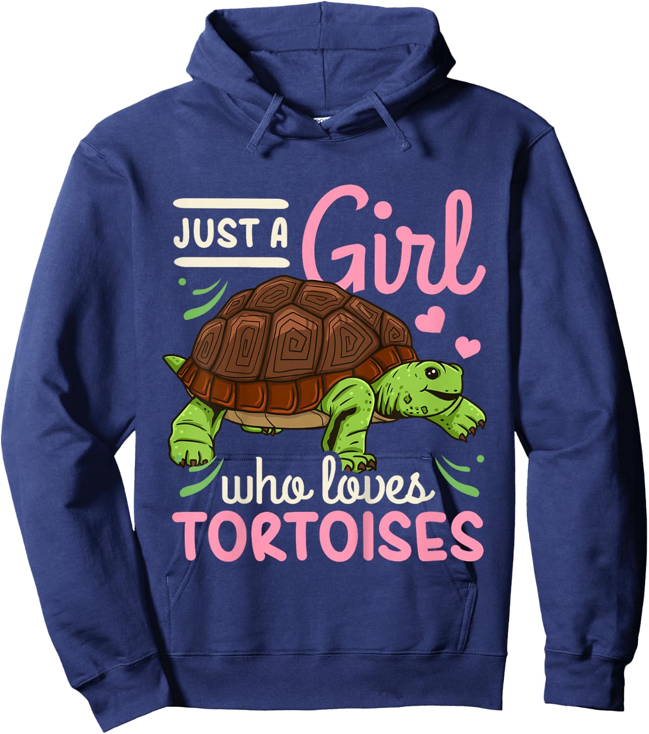 Kids Tortoise Just A Girl Who Loves Tortoises Hoodie - Hoodie | Navy
