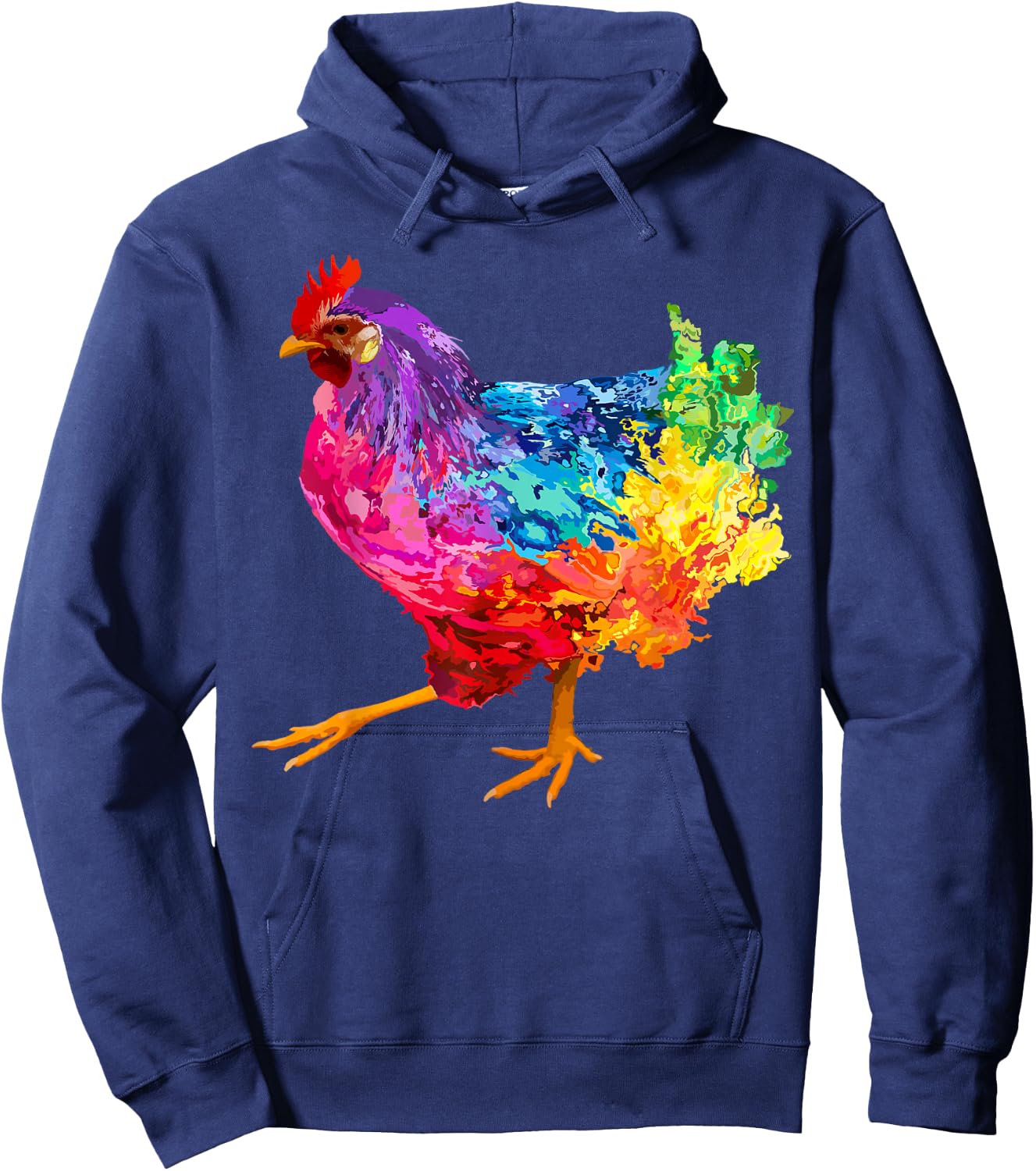 Chicken Lover Gifts Chicken Colorful Cool Hen Hoodie - Hoodie | Navy