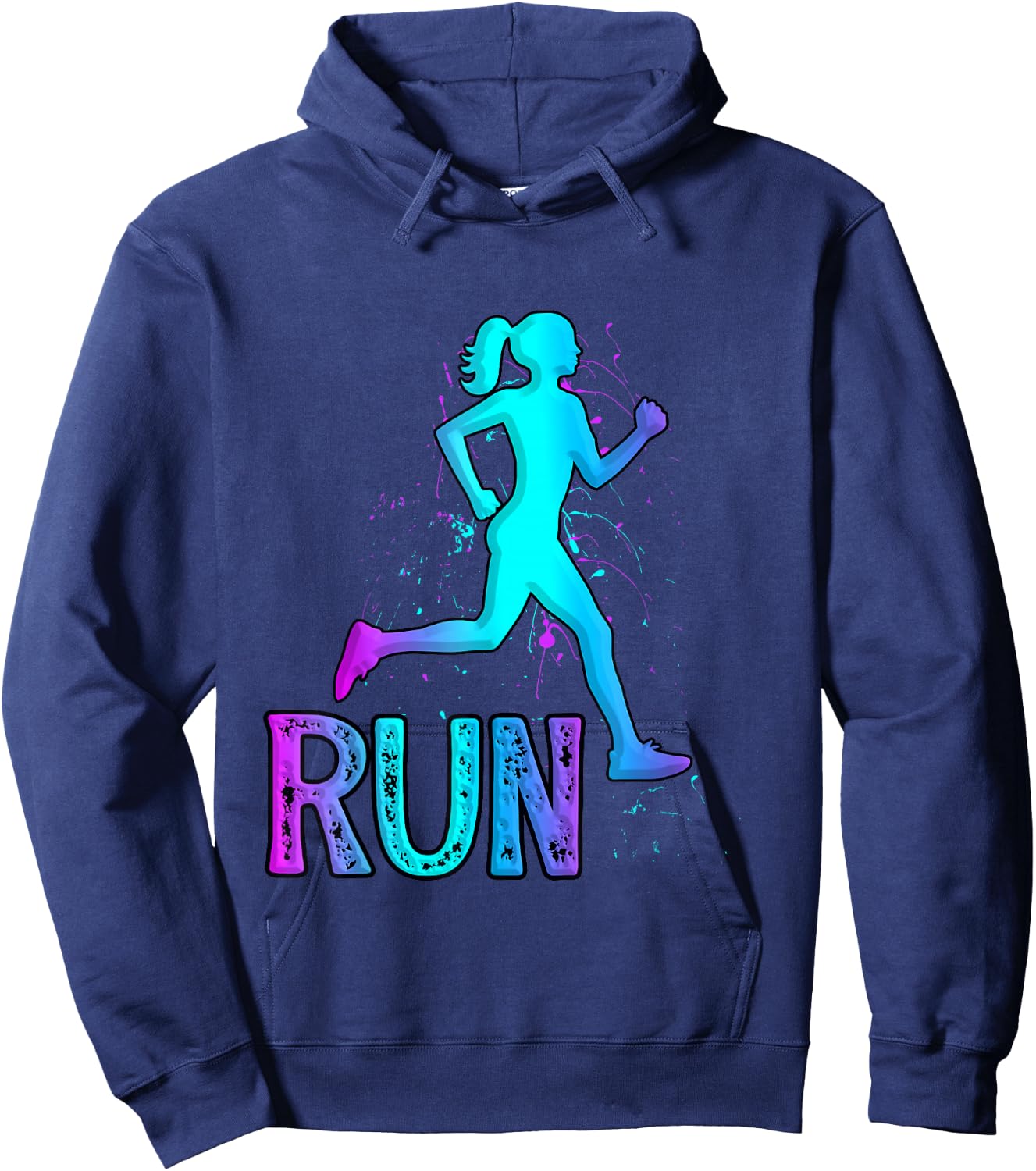 Running Girl for girls runners Hoodie - Hoodie | Navy