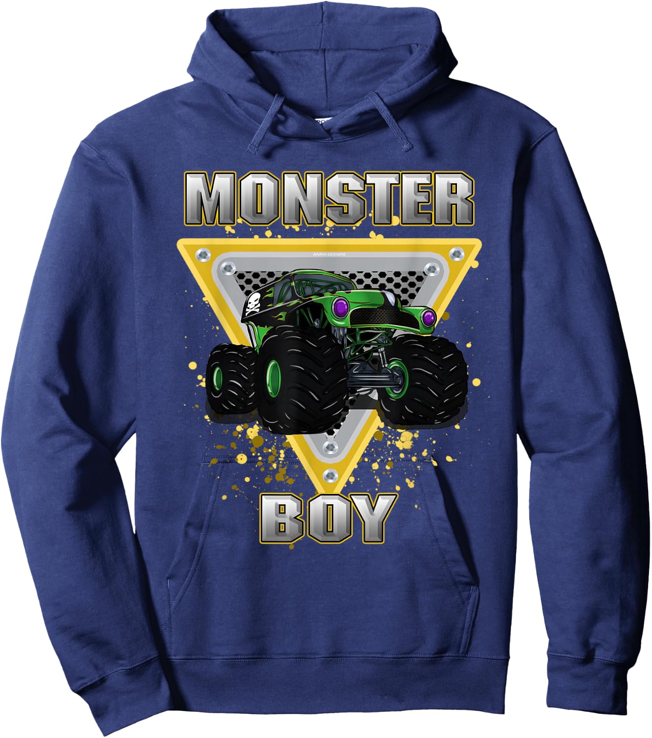 Monster Truck Boy Hoodie - Hoodie | Navy