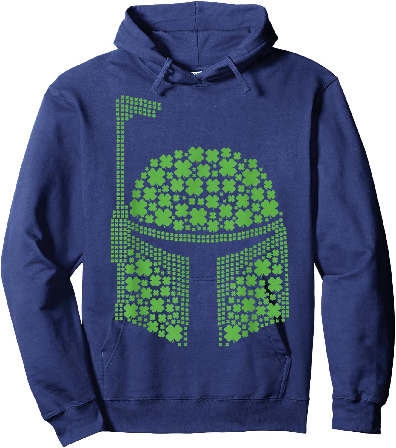 Star Wars Boba Fett Clover Helmet St Patrick's Hoodie - Hoodie | Navy