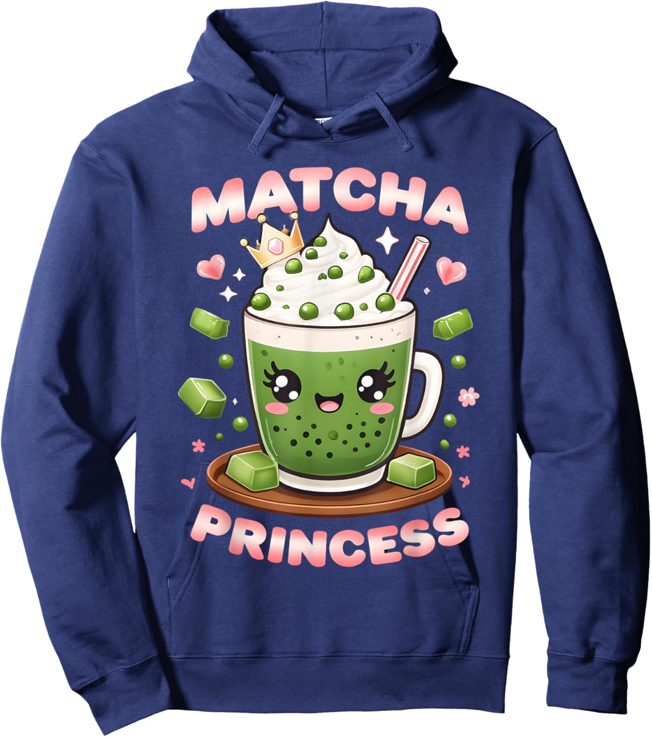 Best Matcha Art Women Tea Lovers Matcha Green Hoodie - Hoodie | Navy