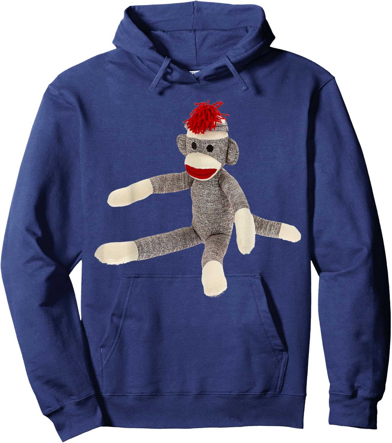 Sock Monkey Shirt Hoodie - Hoodie | Navy