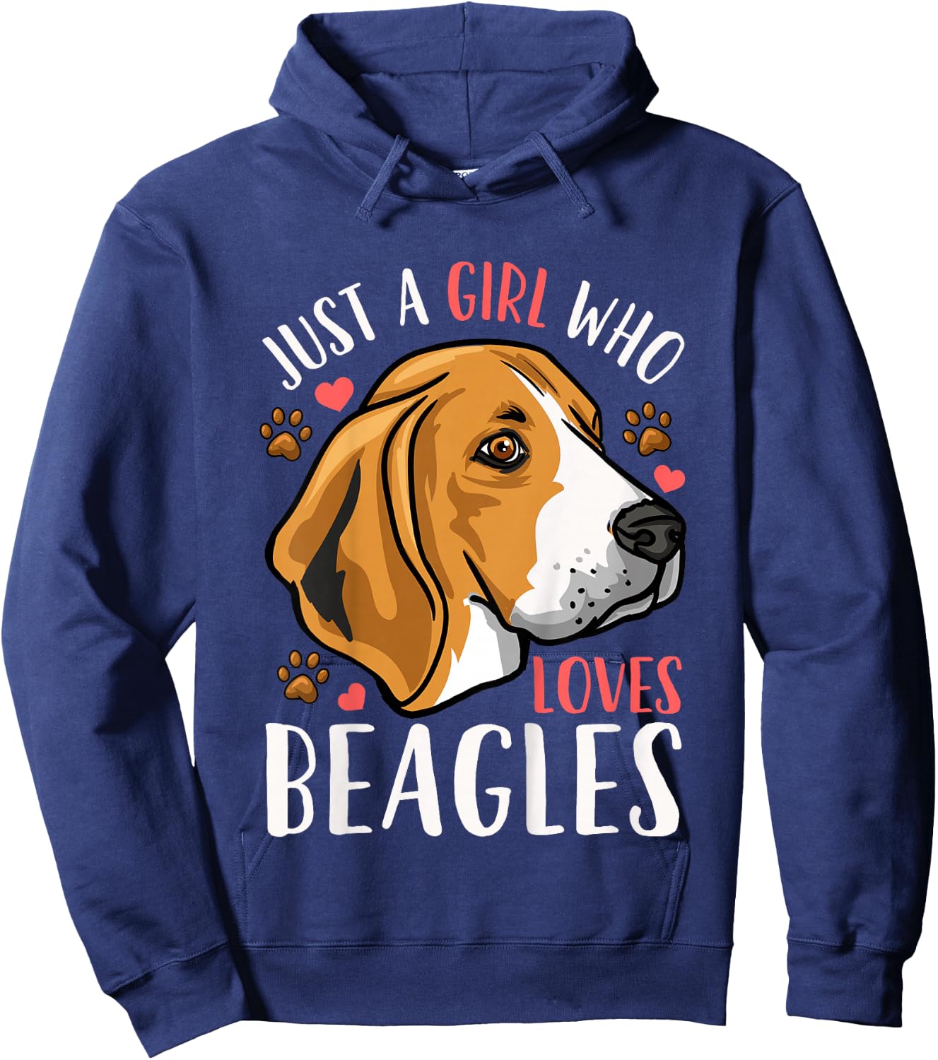 Kids Beagle Just A Girl Who Loves Beagles Gift Hoodie - Hoodie | Navy