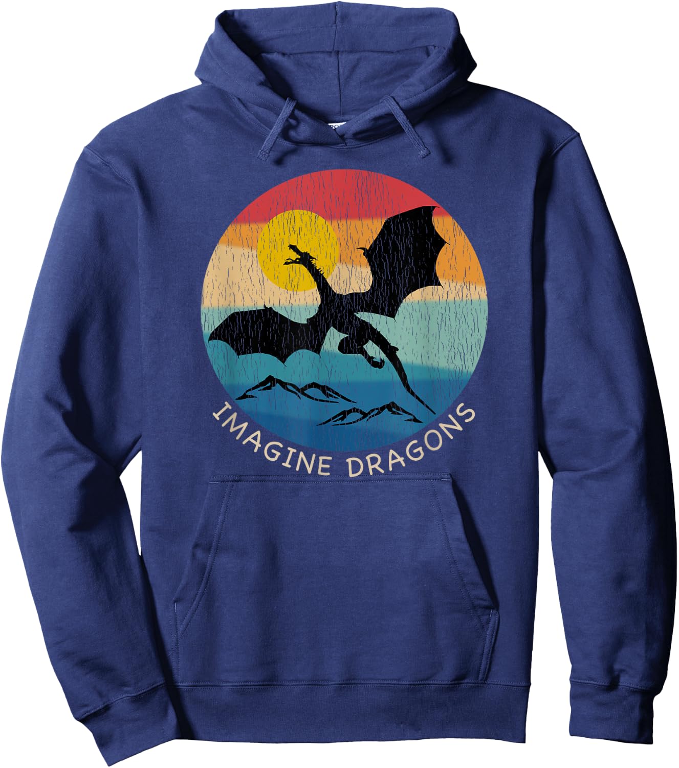 Imagine Magical and Mythical Fantasy Dragons Hoodie - Hoodie | Navy