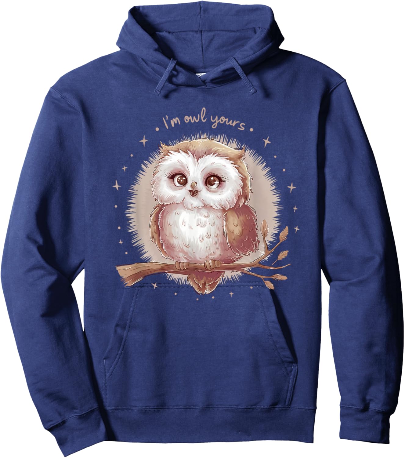 I'm Owl Yours Cute Romantic Owl Pun Hoodie - Hoodie | Navy