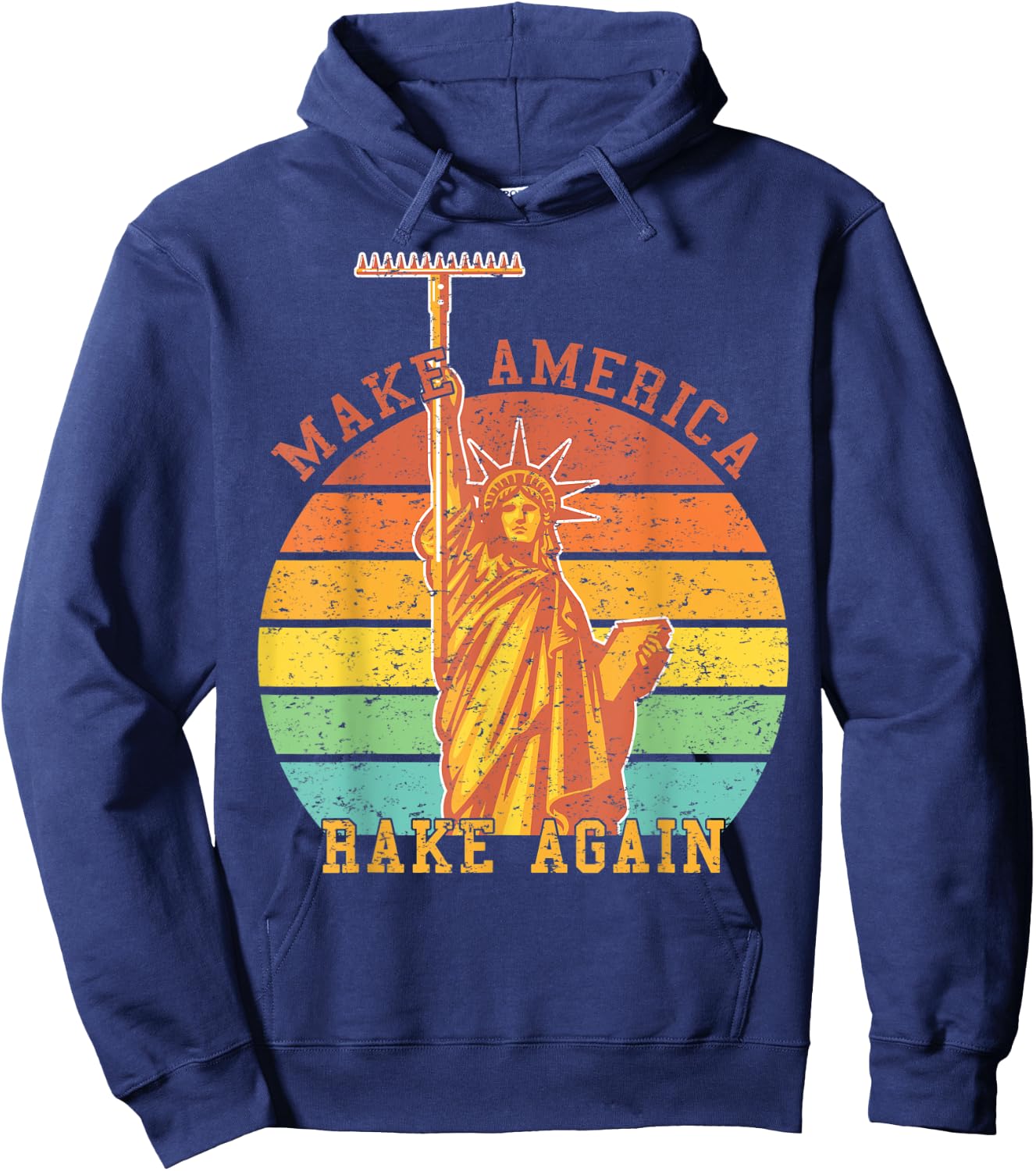 Make America Rake Again Vintage from USA Hoodie - Hoodie | Navy