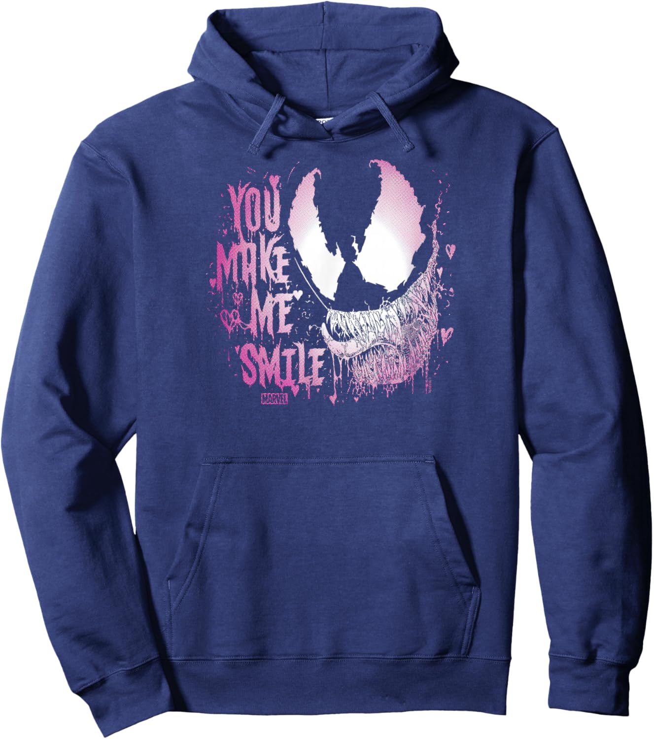 Venom - You Make Me Smile Valentine's Day Hoodie - Hoodie | Navy