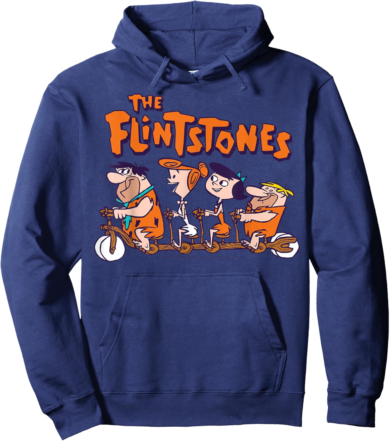 The Flintstones Group Shot Bike Ride Hoodie - Hoodie | Navy