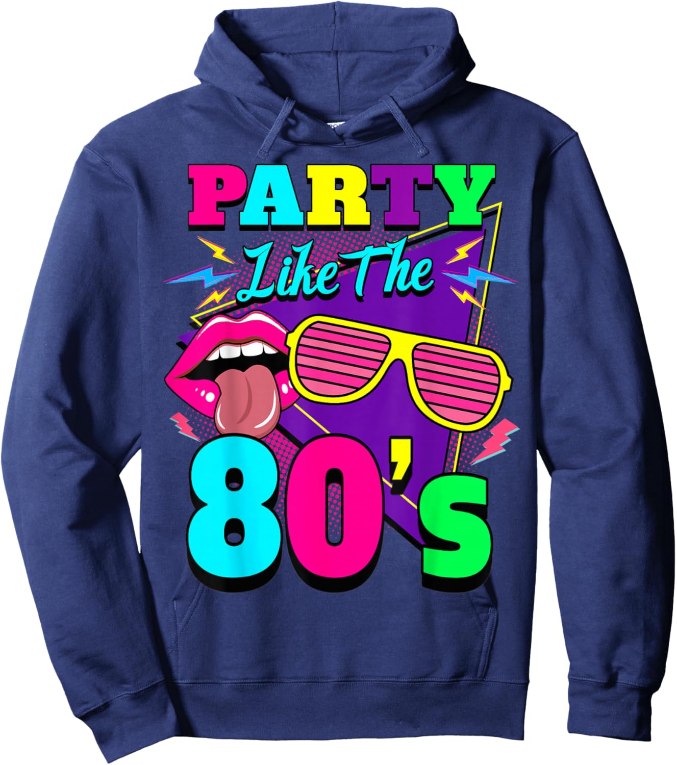 Party Like the 80s Eighties Costume Hoodie - Hoodie | Navy