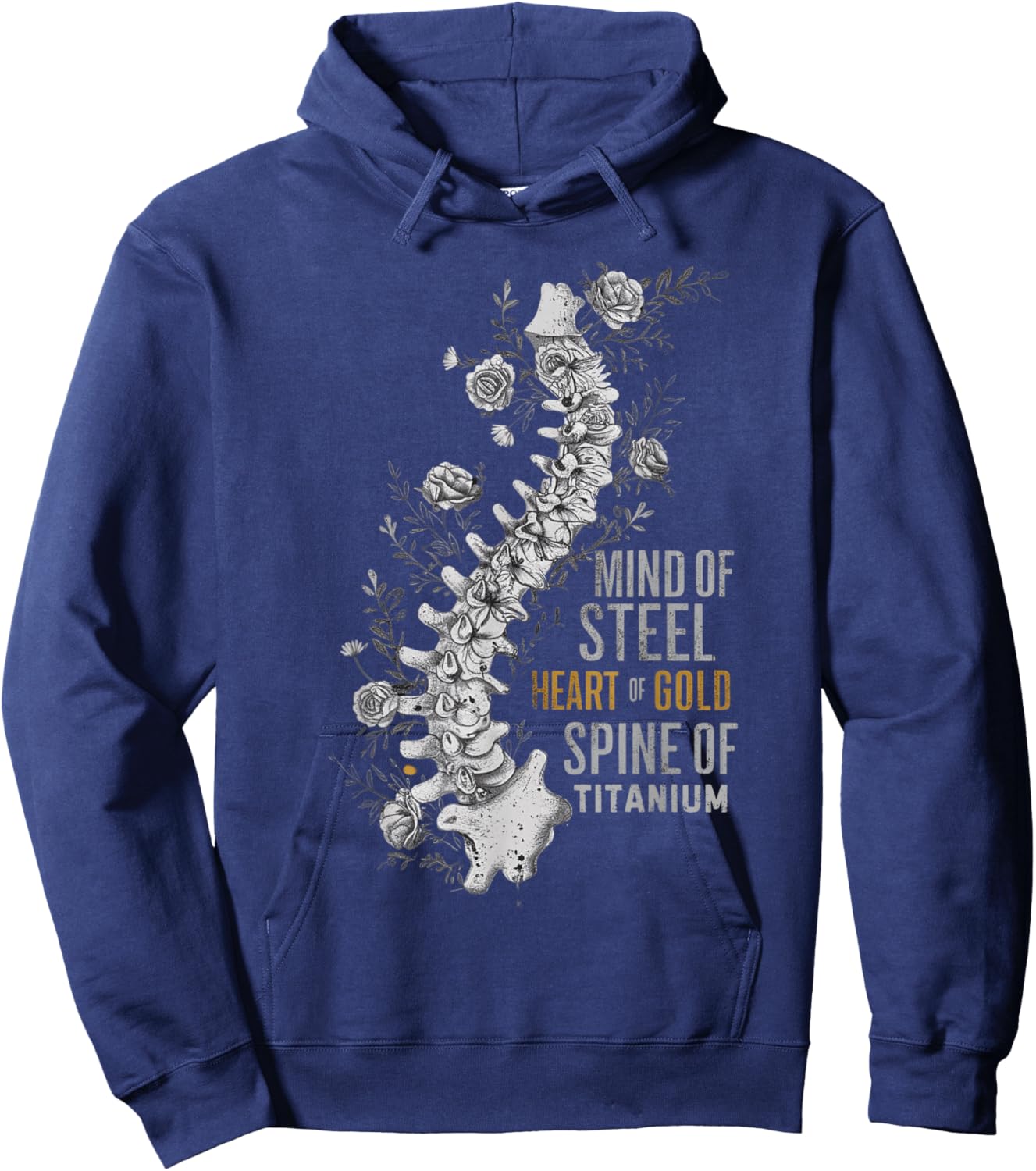 Scoliosis Warrior Surgery Recovery Support Hoodie - Hoodie | Navy