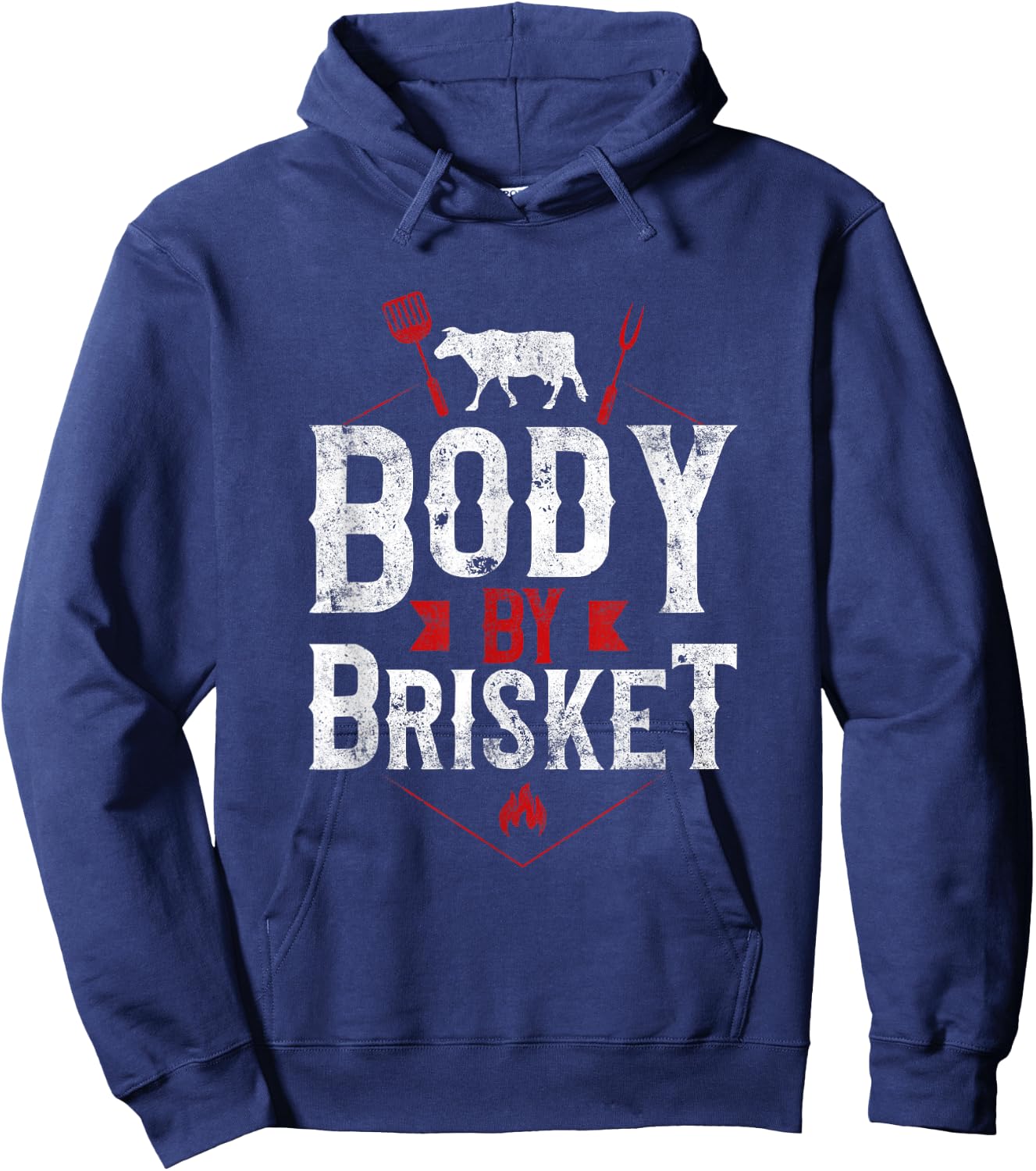 BBQ Smoker Body By Brisket Hoodie - Hoodie | Navy