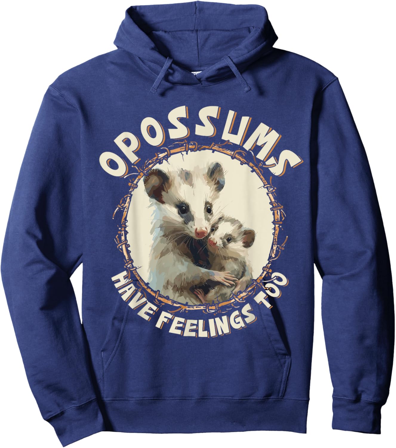 Opossums Have Feelings Too Possum Mom Hoodie - Hoodie | Navy