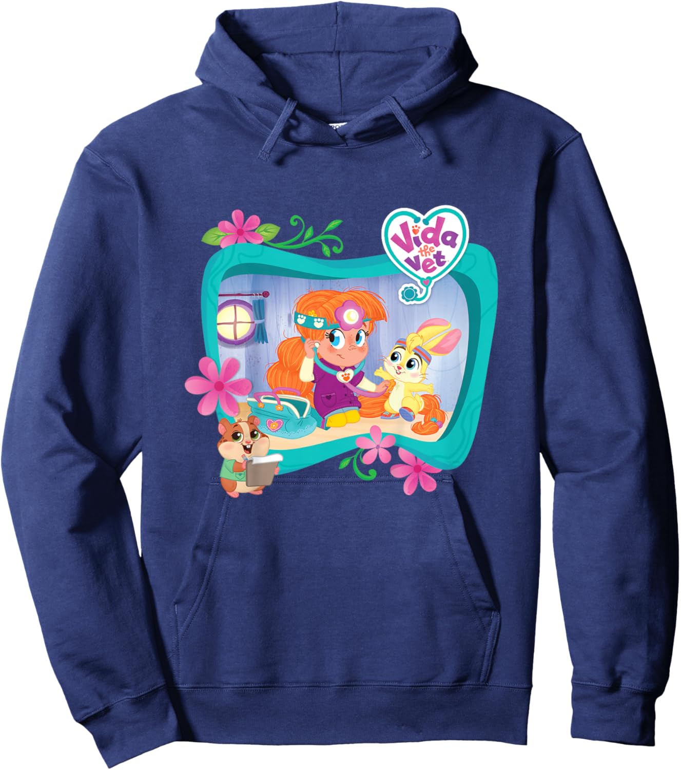 Vida the Vet, The Vet Is In, Graphic Logo Hoodie - Hoodie | Navy