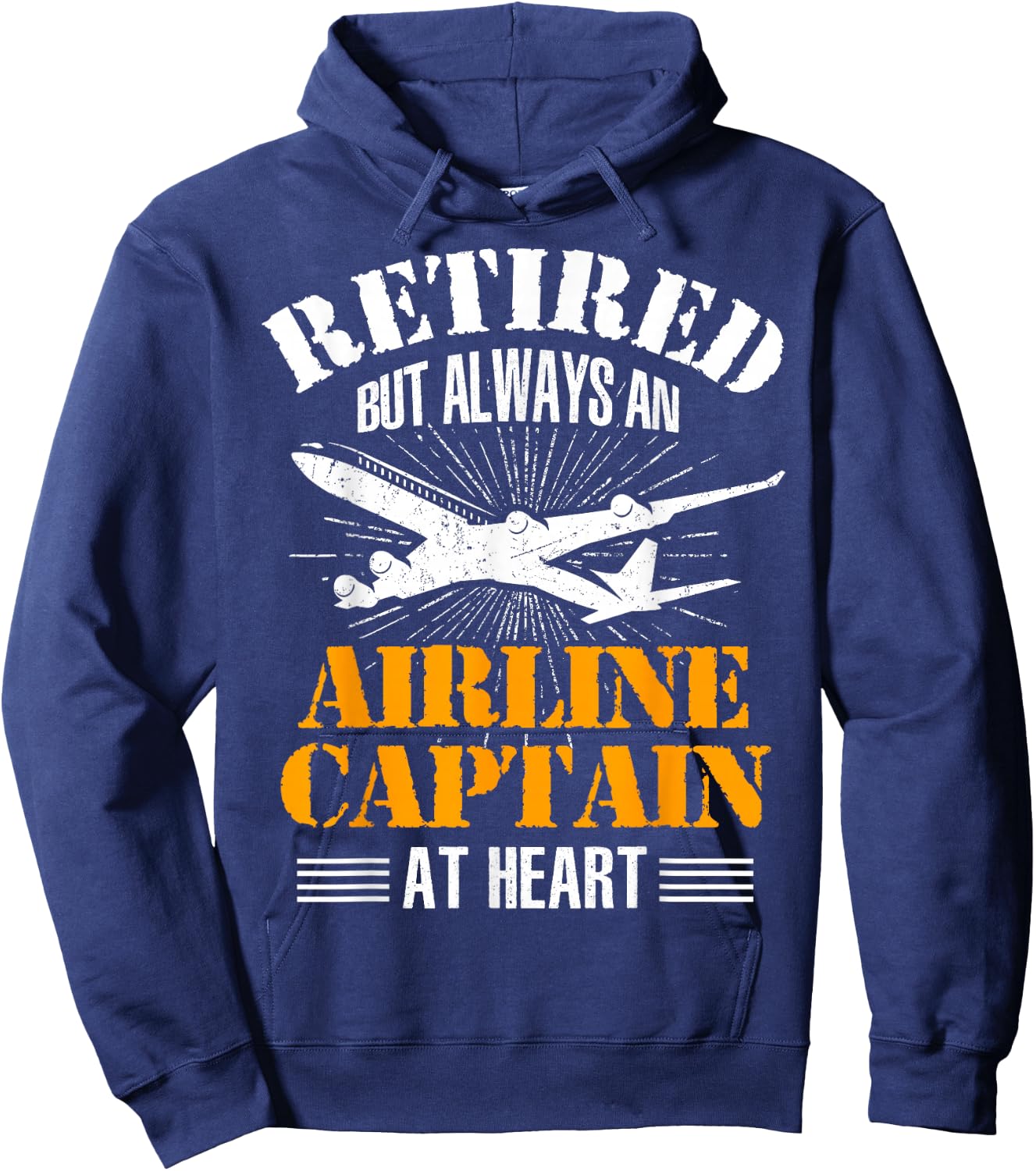 Retired Airline Captain Pilot Retirement Gifts Hoodie - Hoodie | Navy