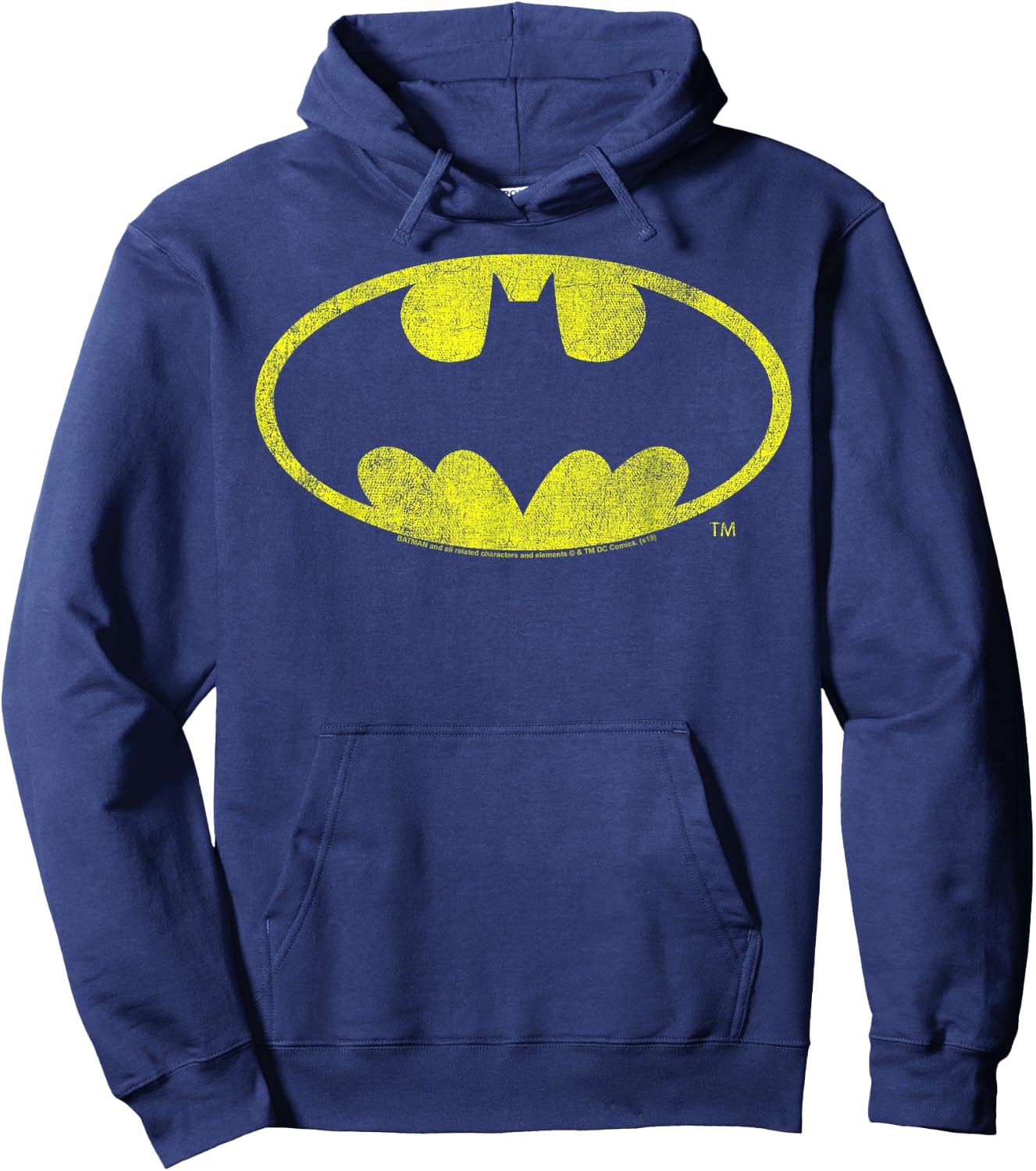 DC Comics Batman Distressed Logo Hoodie - Hoodie | Navy
