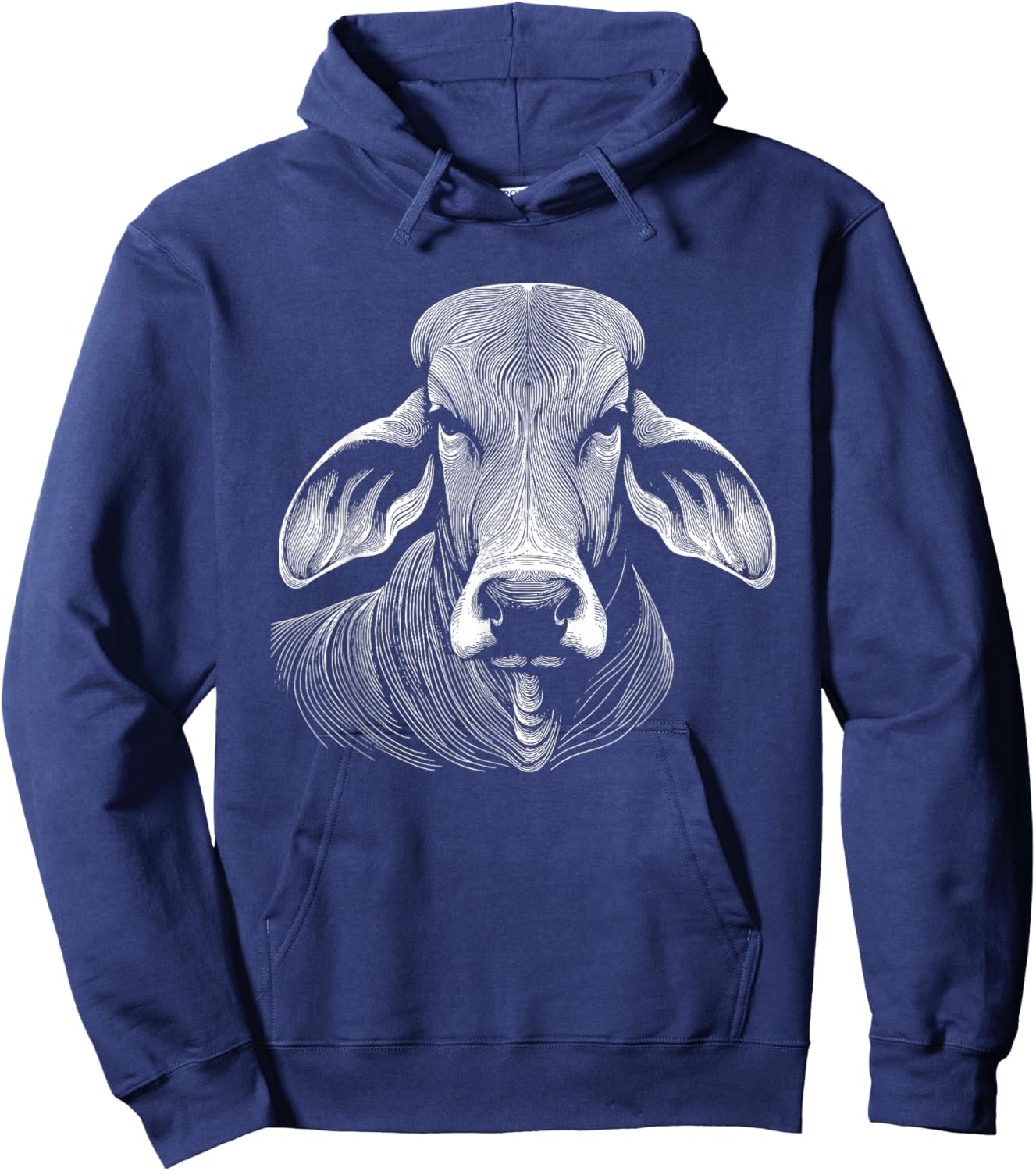 Fingerprint Cow Farmer Breeder - Brahman Cattle Hoodie - Hoodie | Navy