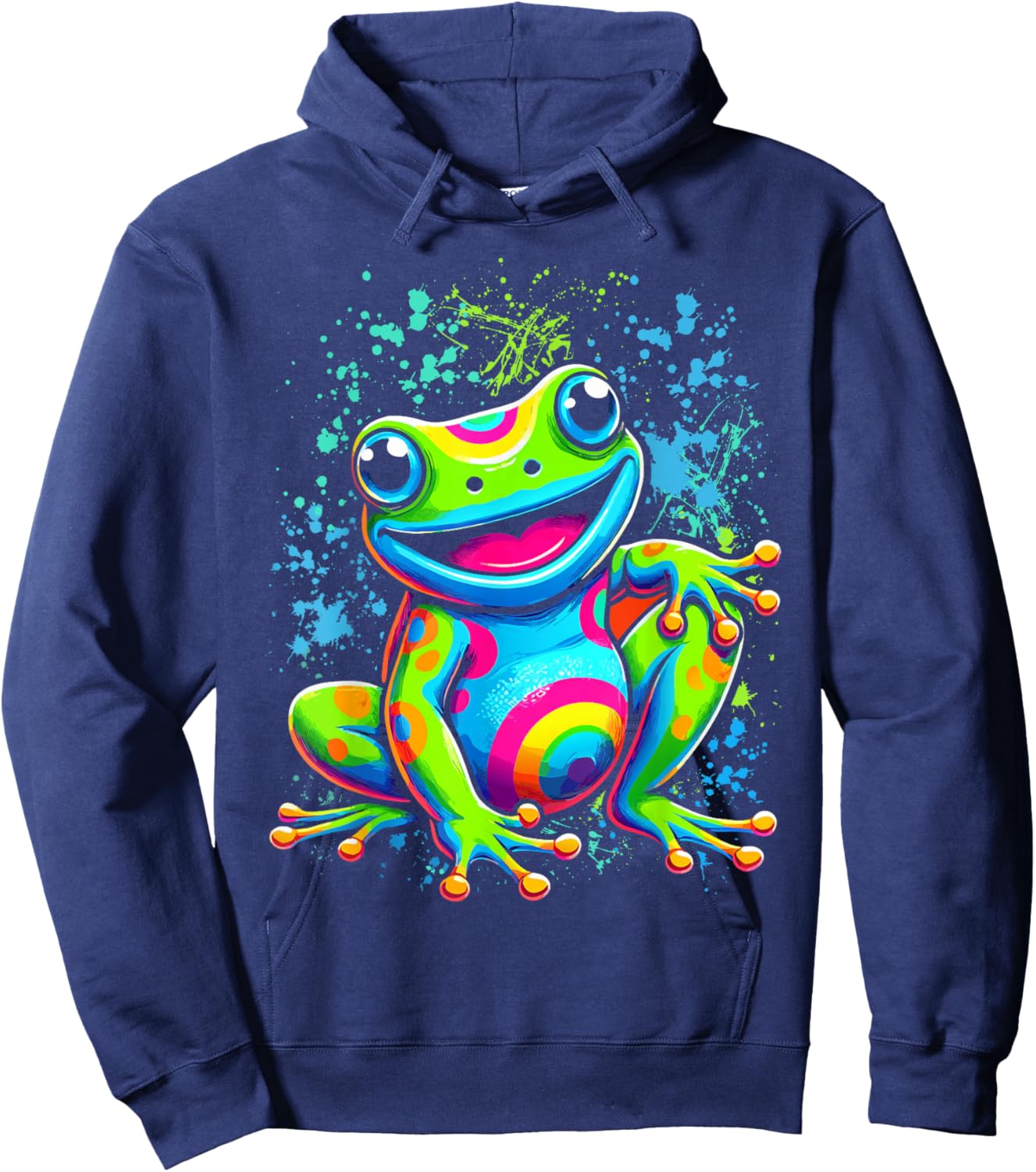 Cool Peace Frog Tie Dye For Boys And Girls Hoodie - Hoodie | Navy