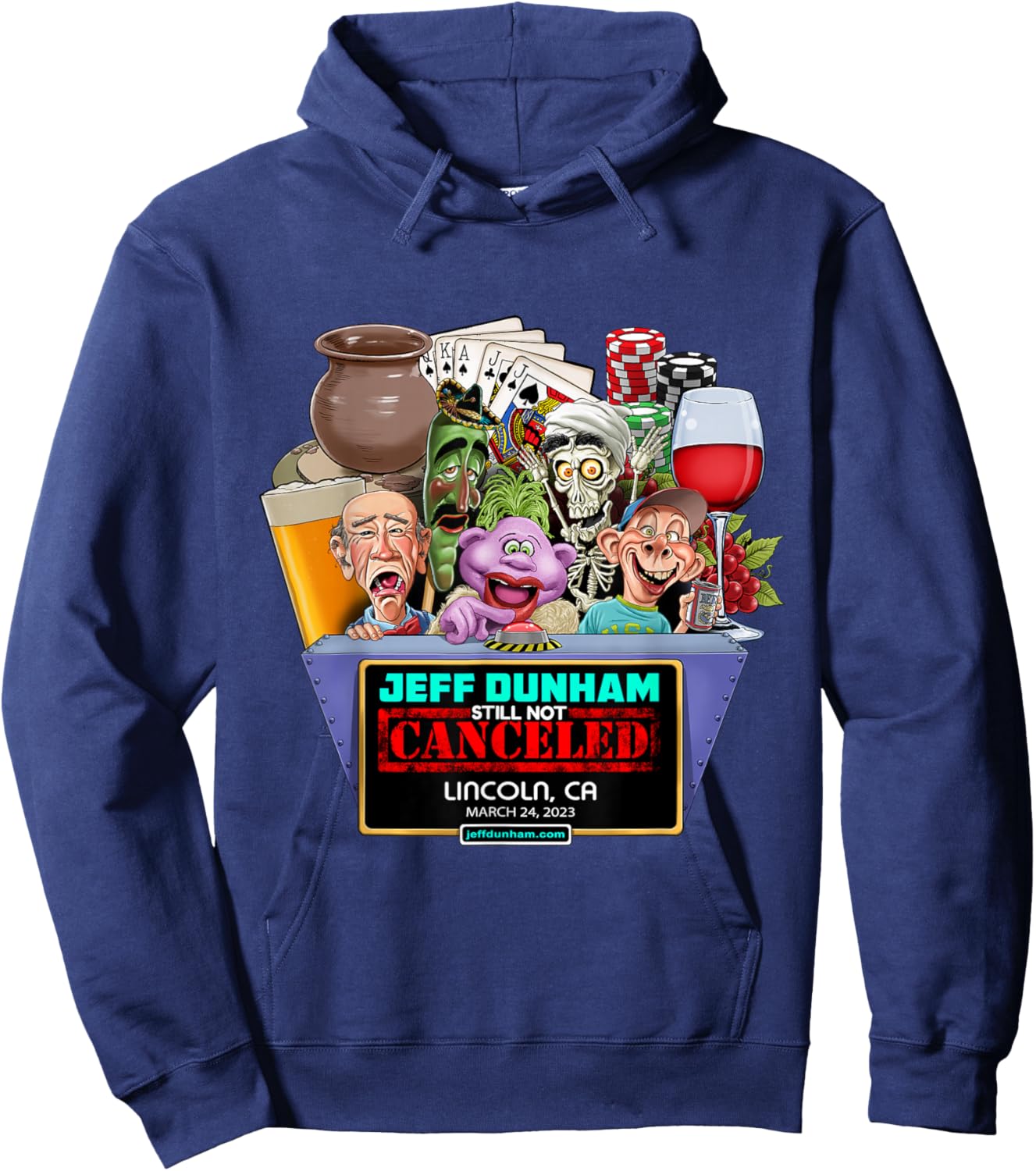 Jeff Dunham Lincoln, CA (2023) Hoodie - Hoodie | Navy