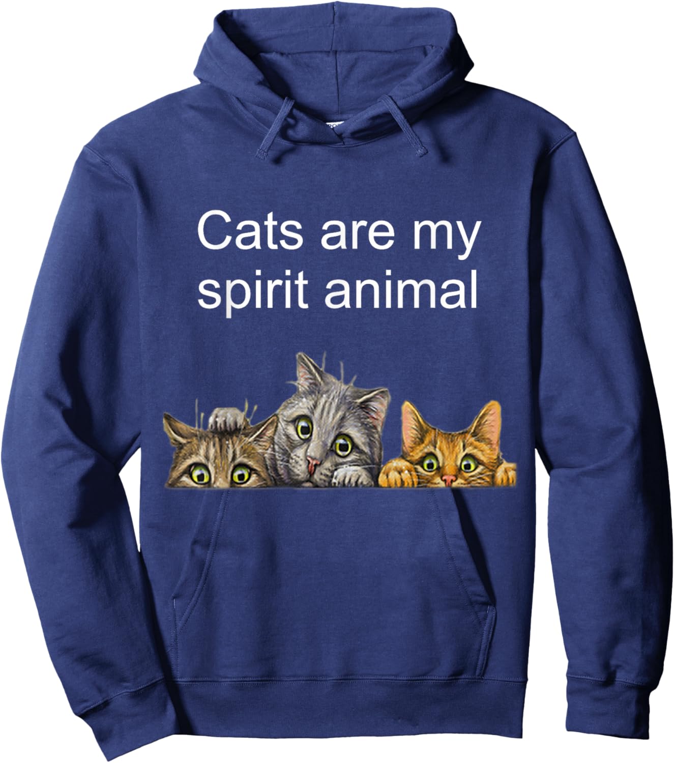 Cats are My Spirit Animal Hoodie - Hoodie | Navy