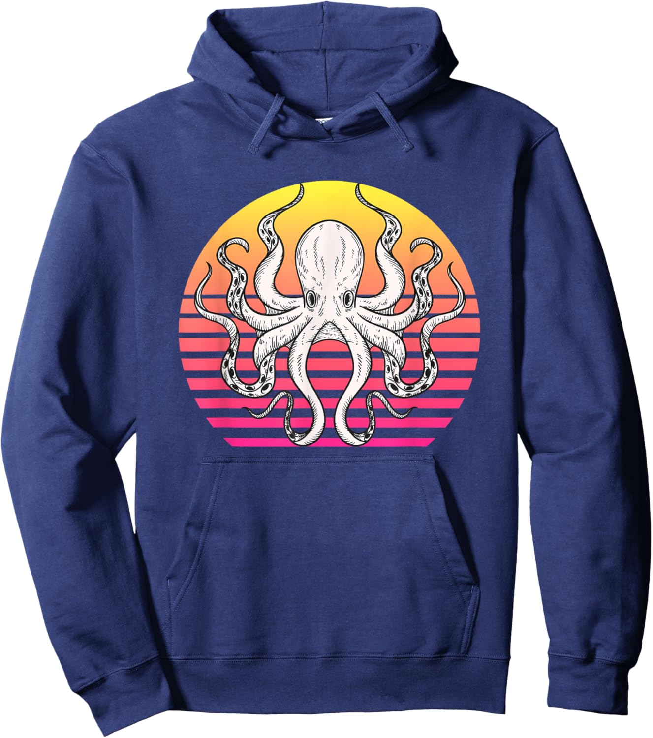 Octopus Retro Gift or Boys Hoodie - Hoodie | Navy