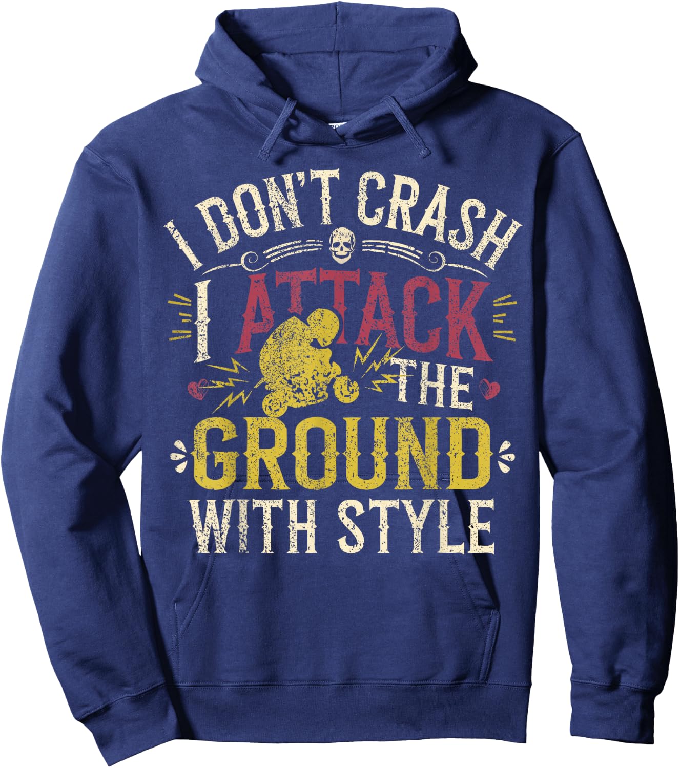 Funny Pocket Bike Rider Don't Crash Mini-Moto Hoodie - Hoodie | Navy