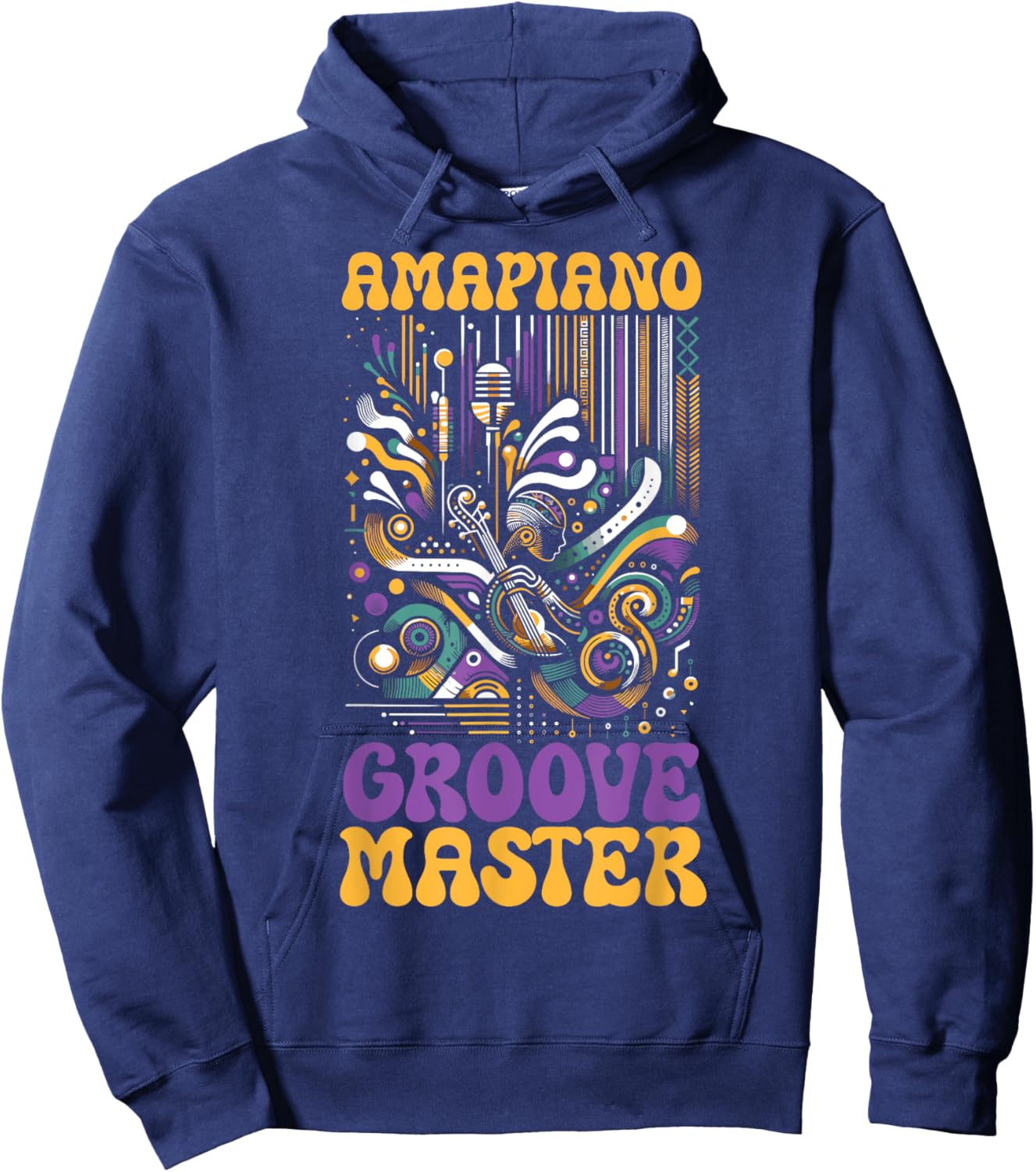 Amapiano South African Music Lover Afrobeat Hoodie - Hoodie | Navy