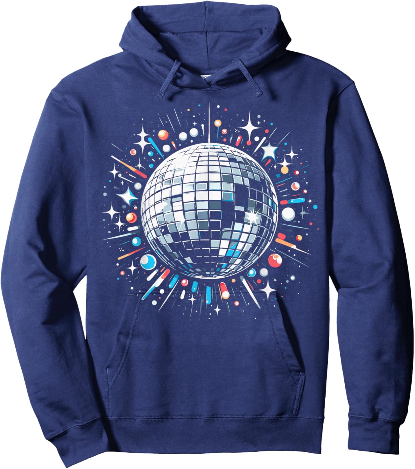 Disco Ball Celebration Design - Party Vibes Hoodie - Hoodie | Navy