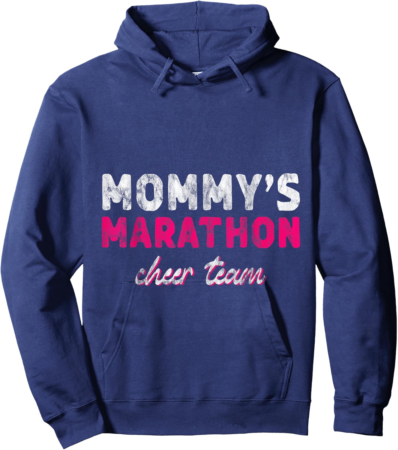 Mommy's Marathon Cheer Team Running Support Hoodie - Hoodie | Navy