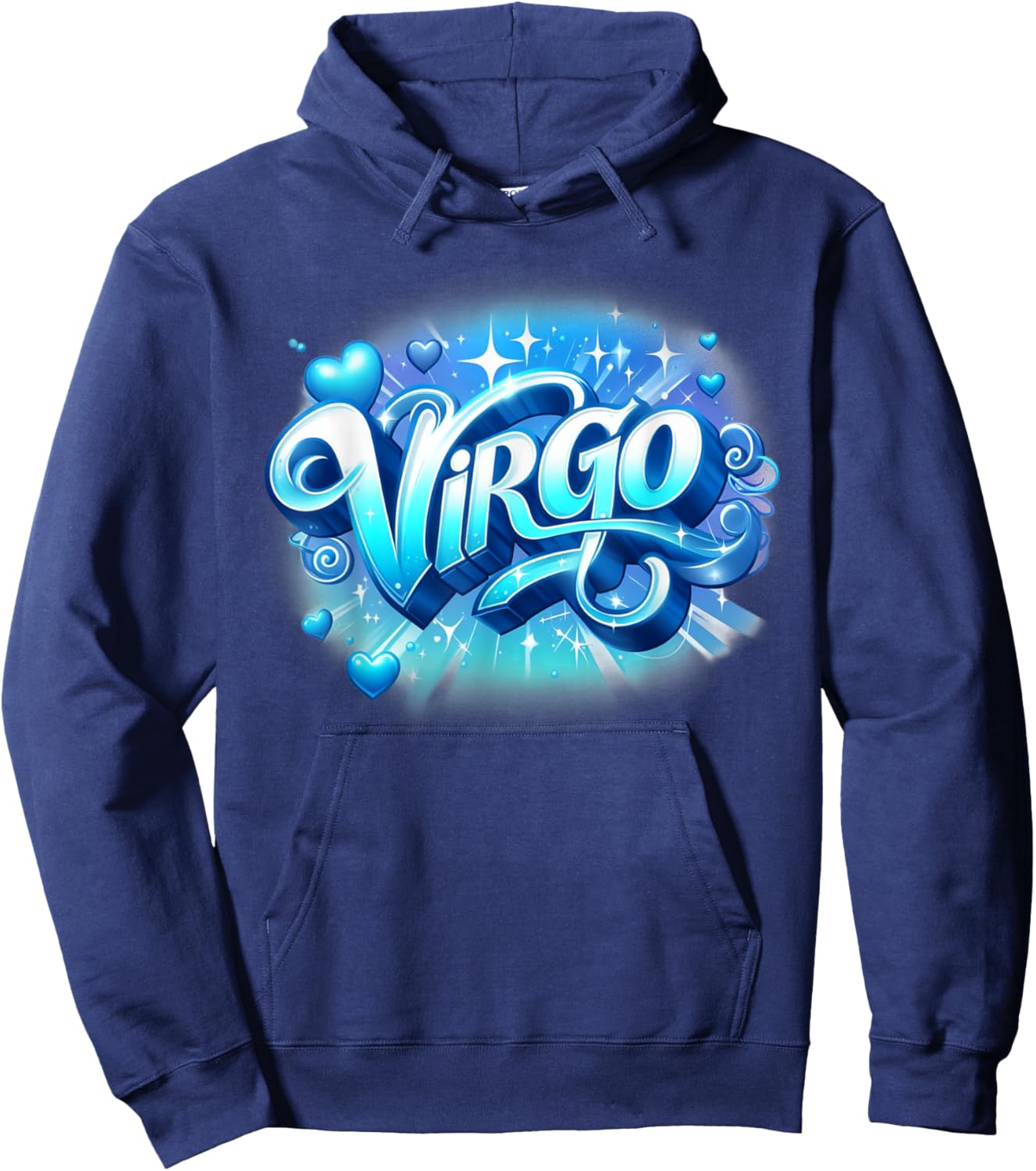 Blue Virgo Zodiac Star Sign Hoodie - Hoodie | Navy