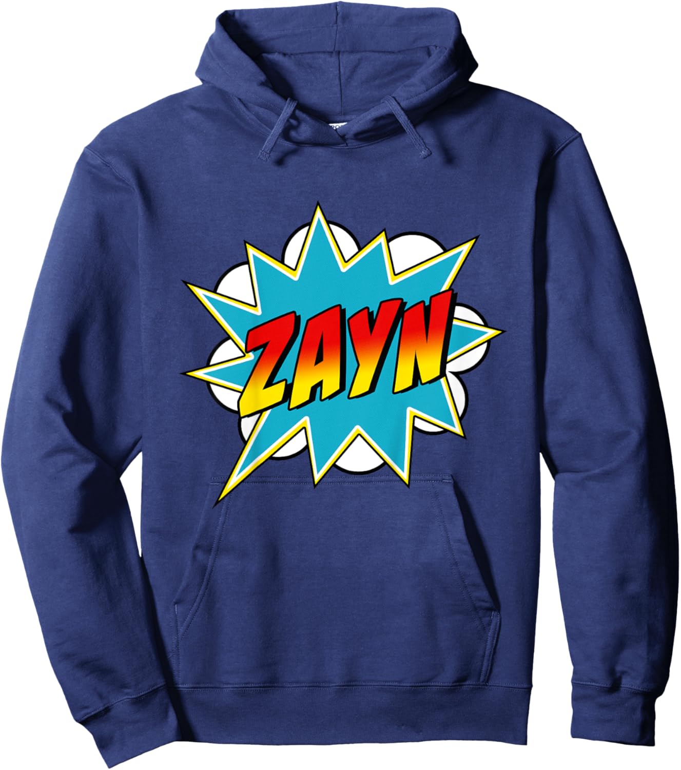 Kids Boys Zayn Name Superhero Comic Book Hoodie - Hoodie | Navy