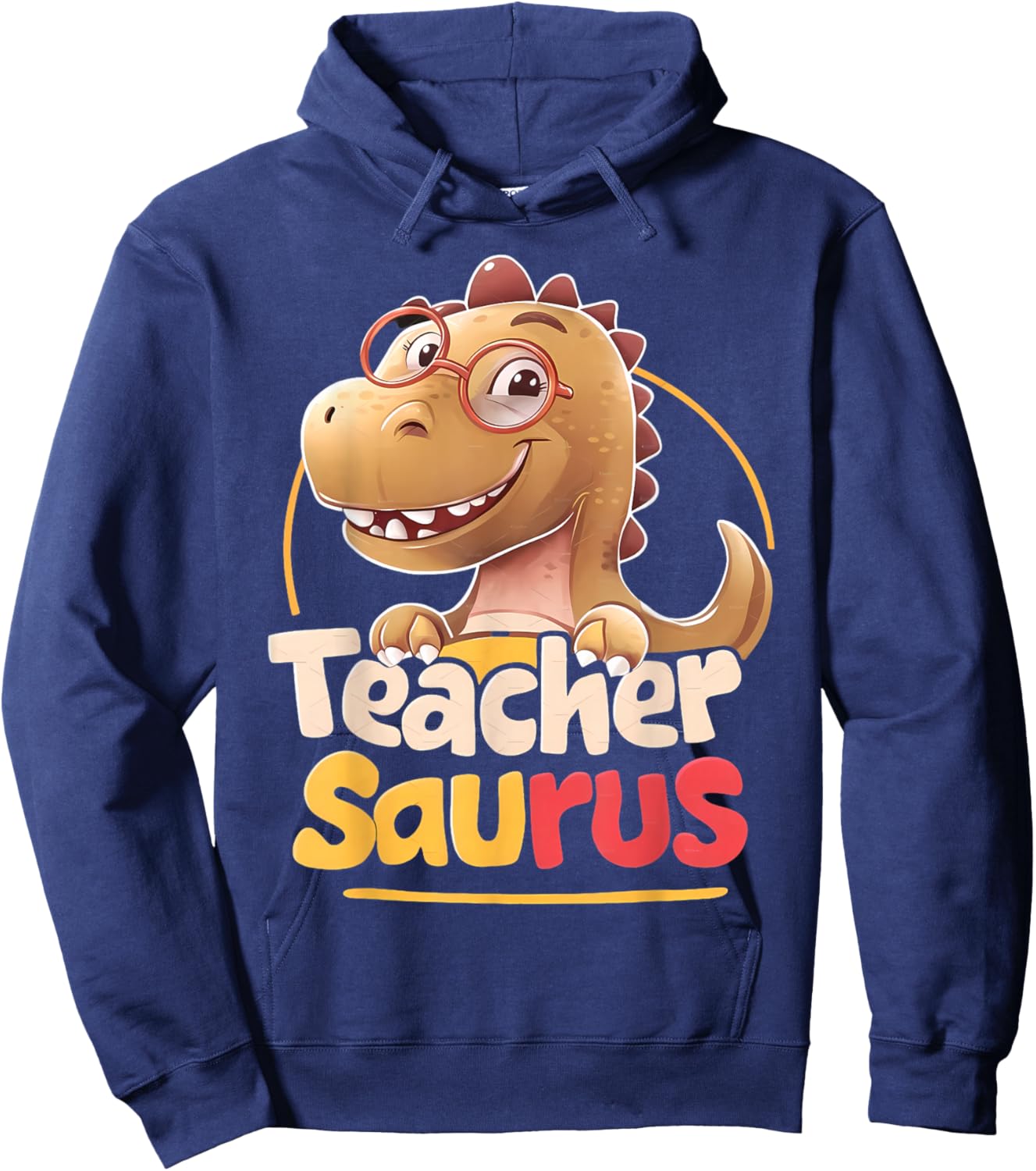 Teacher Saurus Dinosaur Back to School Hoodie - Hoodie | Navy