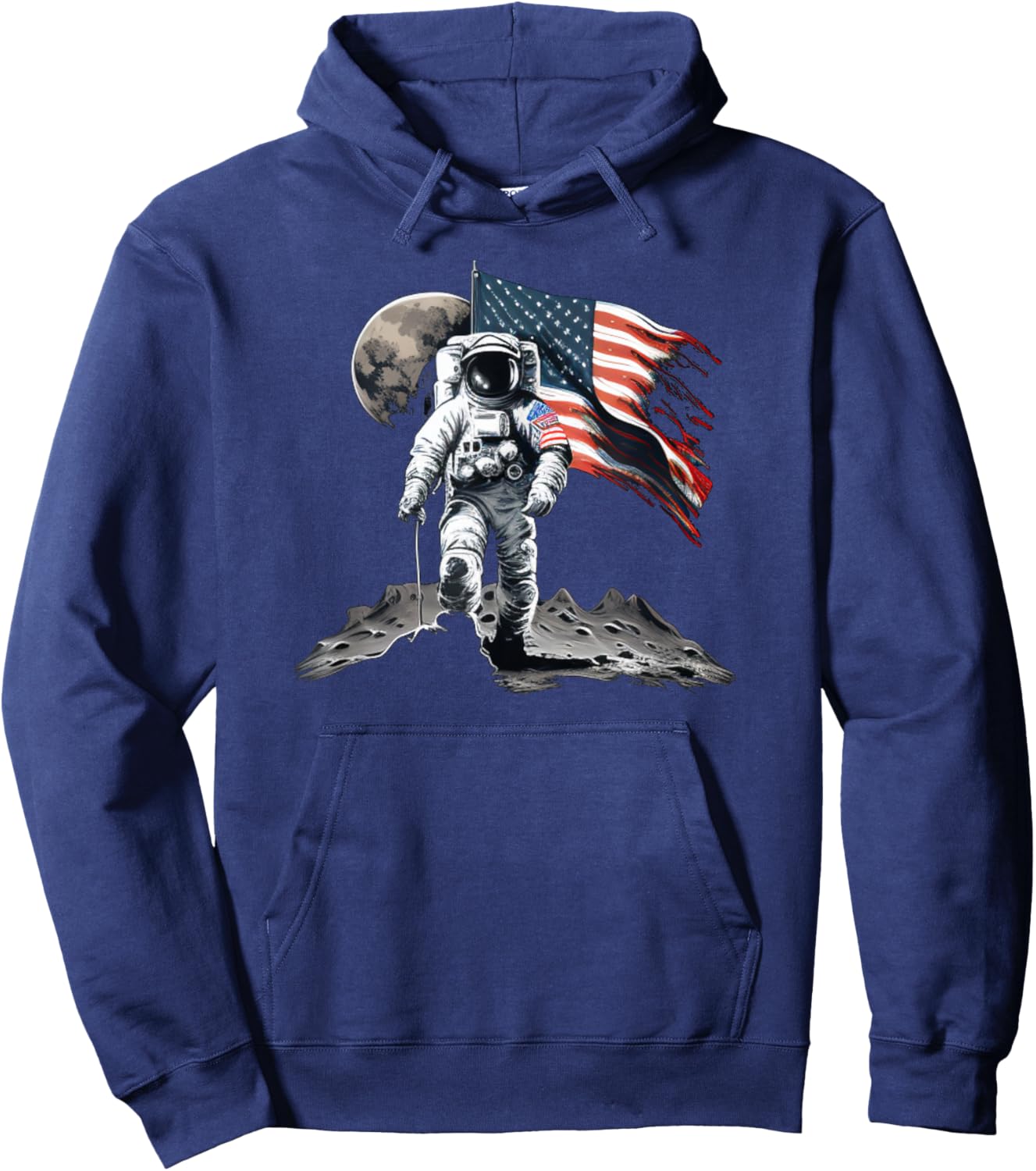 Cool Walking on Moon for Space Lovers Hoodie - Hoodie | Navy