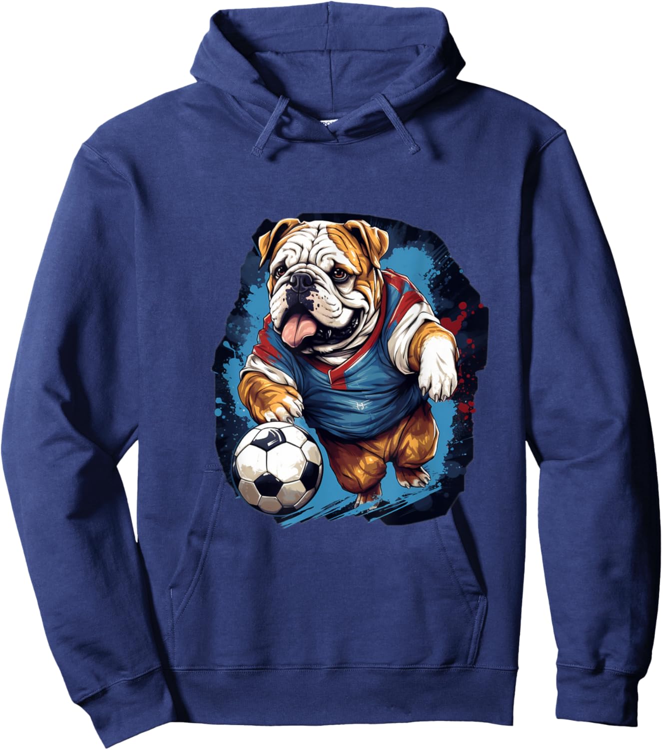 English Bulldog Soccer - English Bulldog Hoodie - Hoodie | Navy