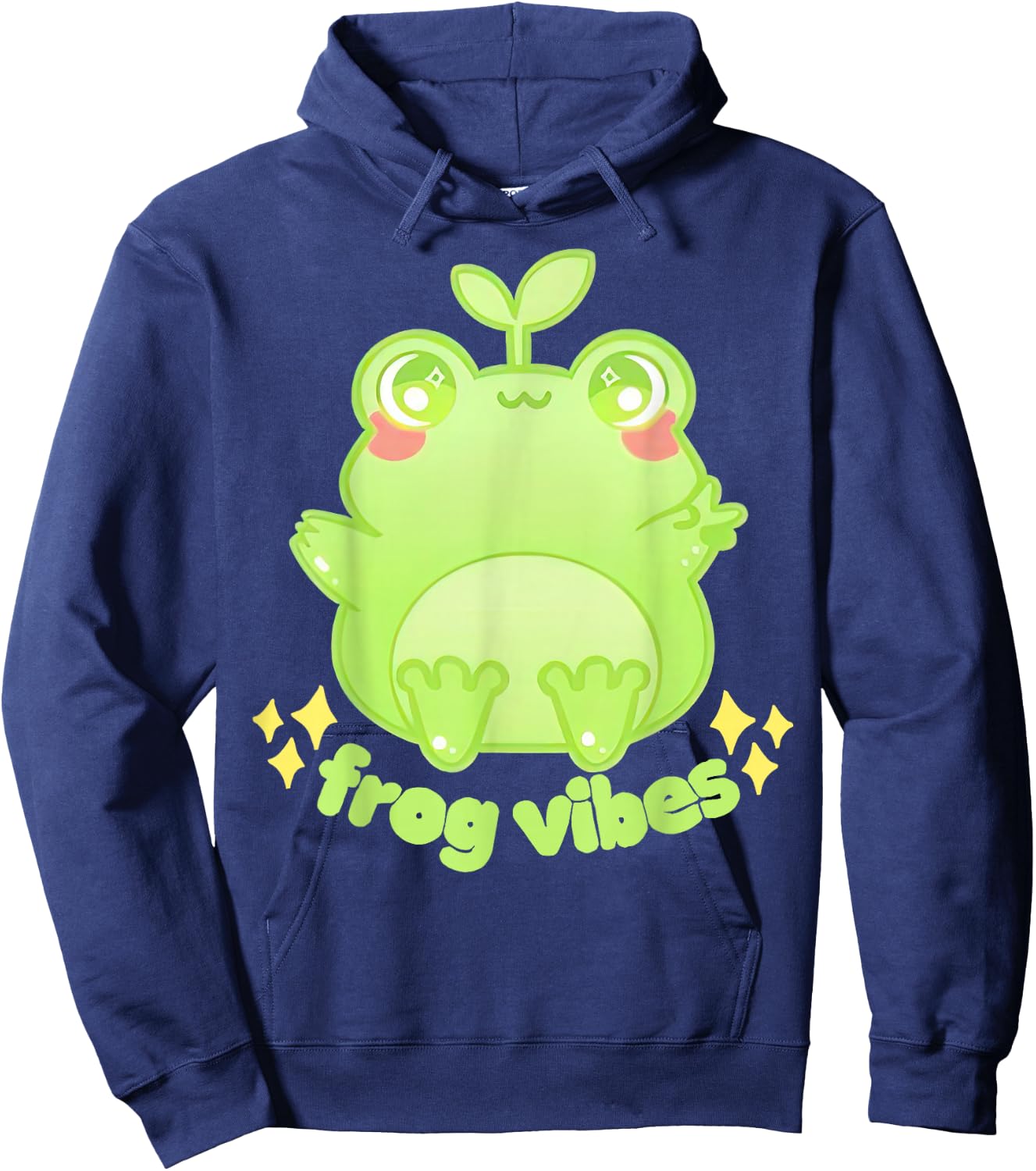 Froggy Crossing Frog Vibes Hoodie - Hoodie | Navy