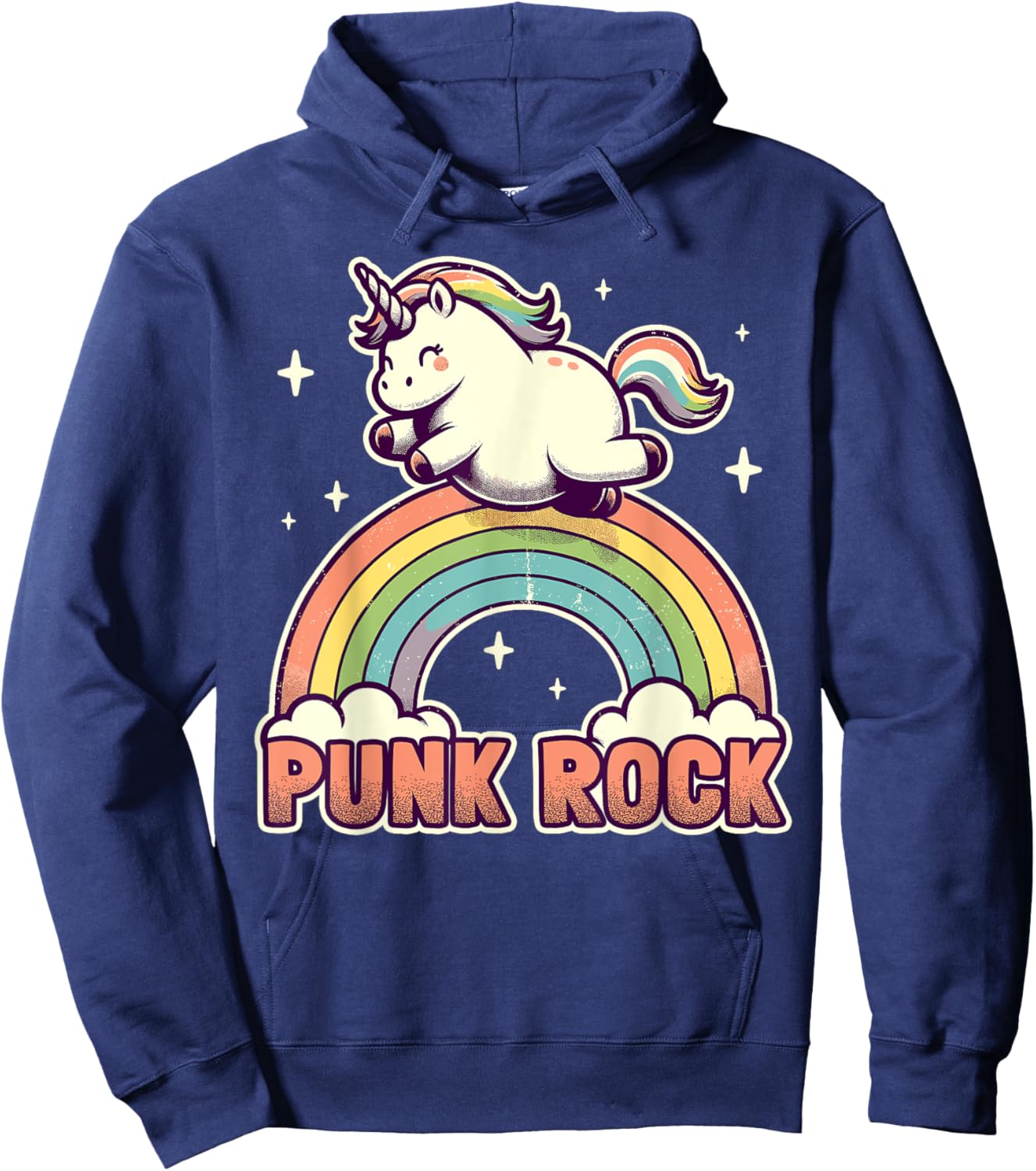 Punk Rock Unicorn I Punk Rock Hoodie - Hoodie | Navy