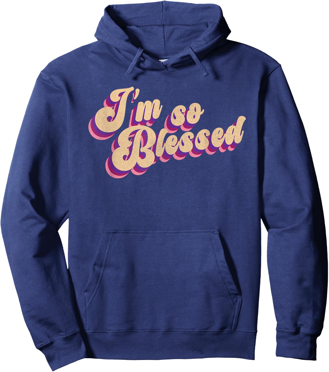 I'm So Blessed Thankful Church Hoodie - Hoodie | Navy