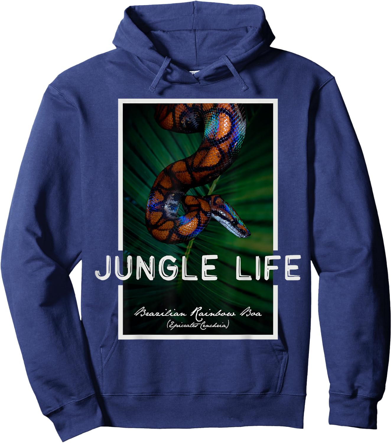 Brazilian Rainbow Boa Snake Keeper Jungle Life Hoodie - Hoodie | Navy