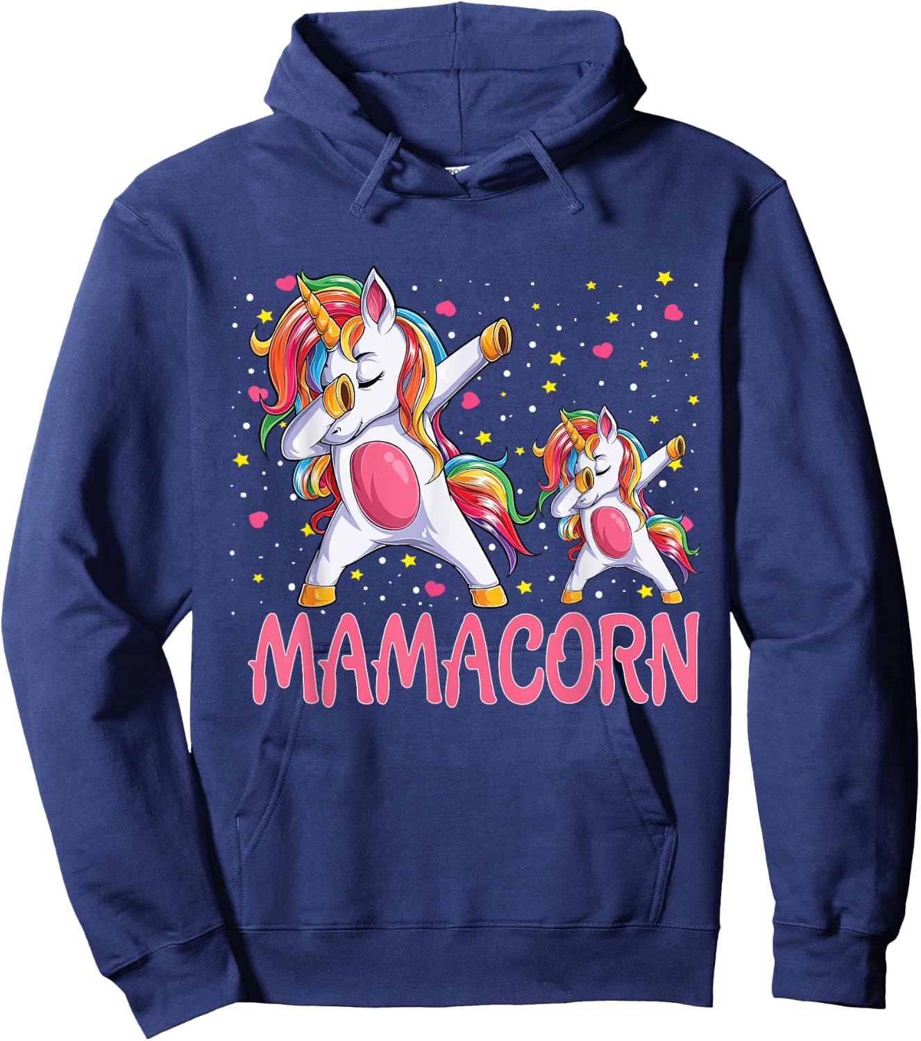 Mamacorn Unicorn Mom Baby Funny Mother's Day Hoodie - Hoodie | Navy