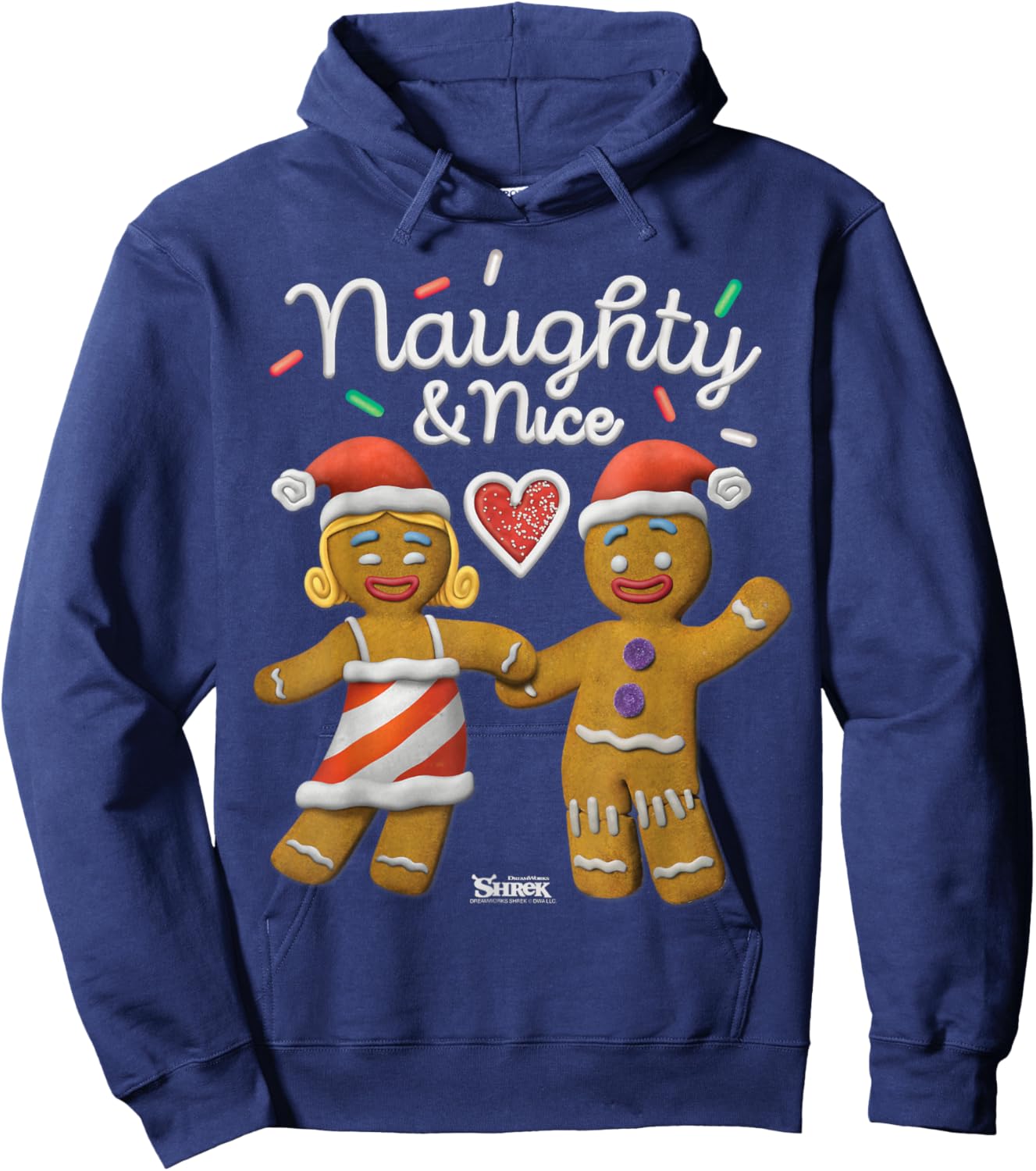 Shrek Holiday Gingy and Sugar Naughty & Nice Hoodie - Hoodie | Navy