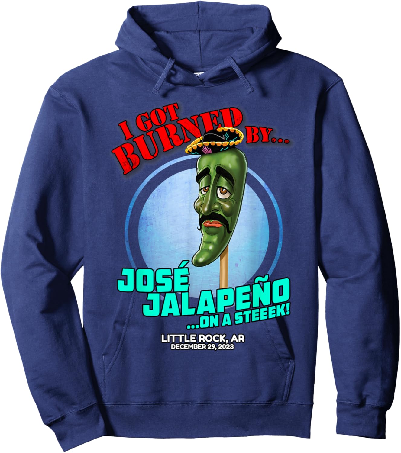 Jose Jalapeno On A Stick Little Rock, AR (2023) Hoodie - Hoodie | Navy