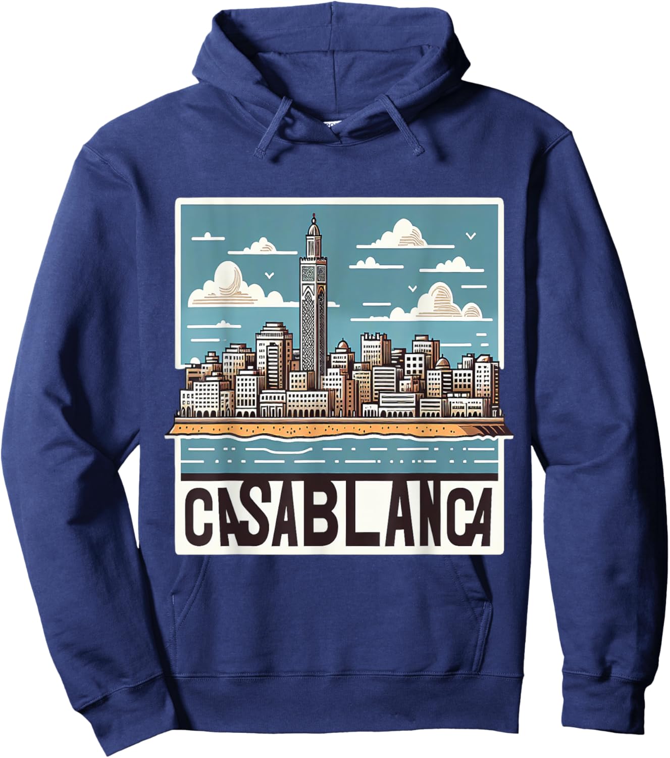 Morocco Skyline Casablanca Moroccan Costume Hoodie - Hoodie | Navy