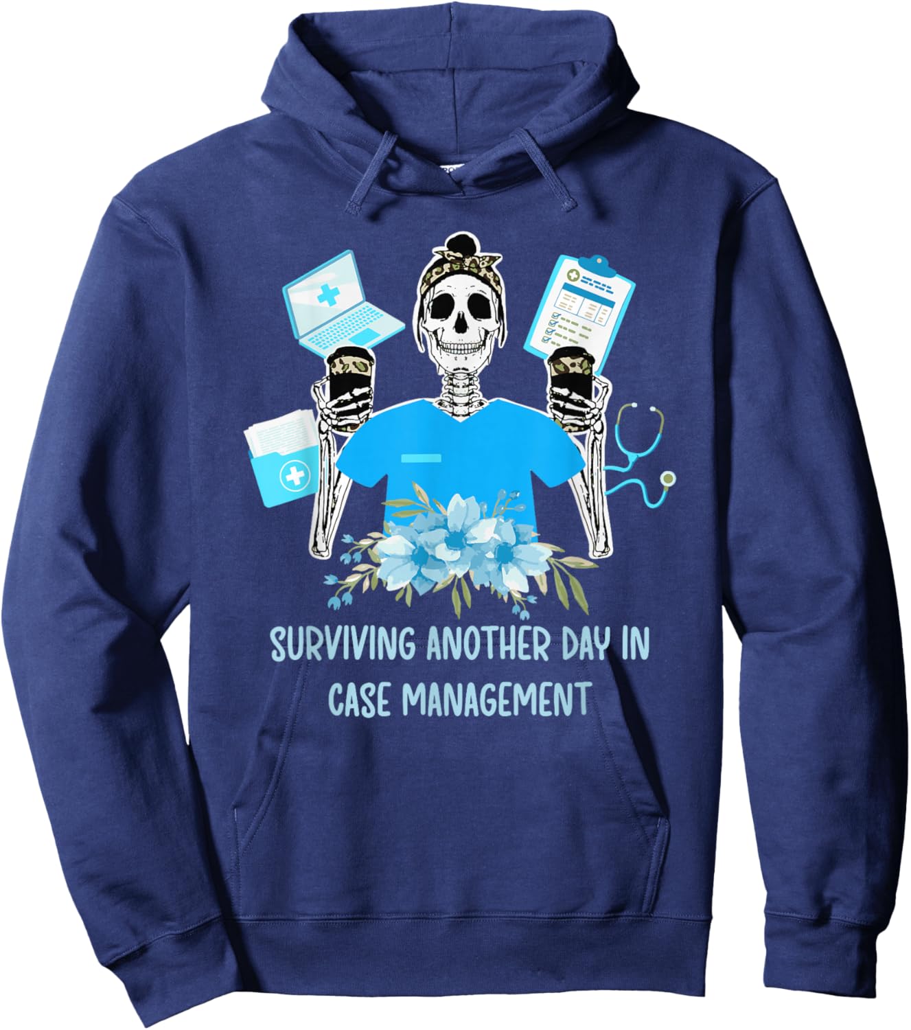 Case Management Funny Case Manager Appreciation Hoodie - Hoodie | Navy