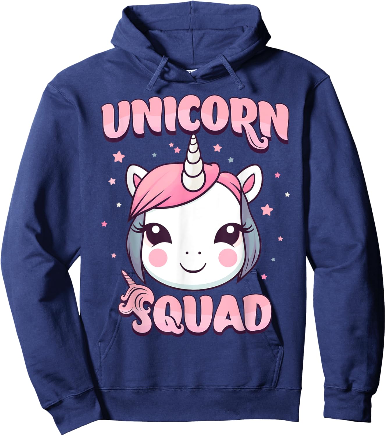 Unicorn Squad for Girls - Rainbow unicorn Hoodie - Hoodie | Navy