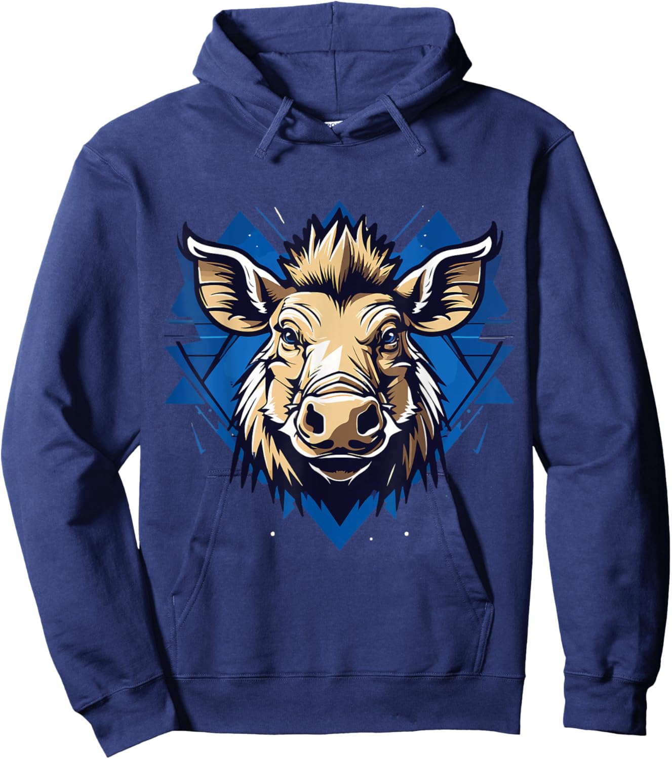 Warthog Face Funny Wildlife Face Costume Hoodie - Hoodie | Navy
