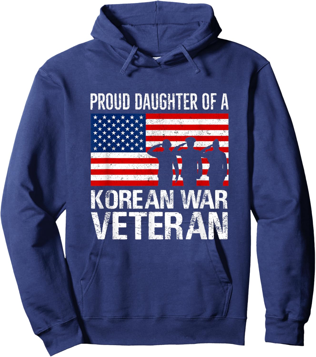 Proud Daughter of a Korean War Veteran Hoodie - Hoodie | Navy