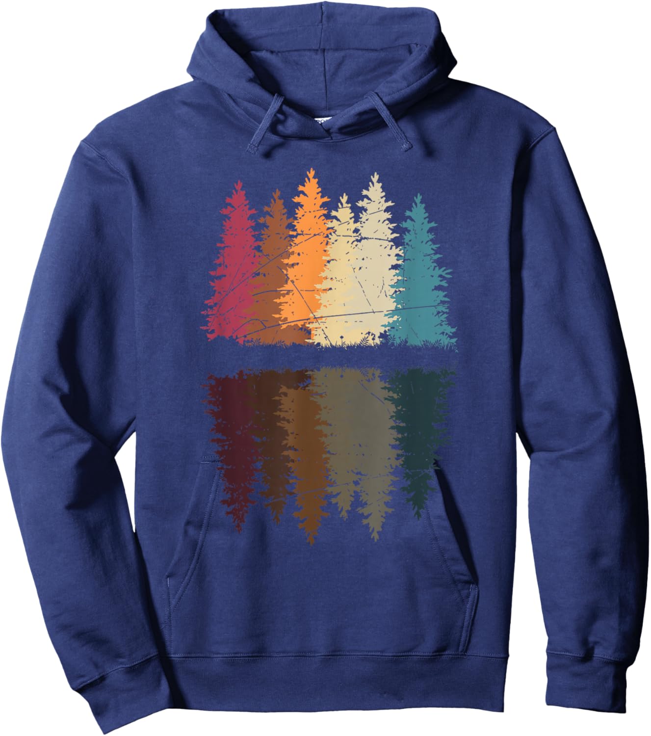 Retro Forest Hoodie - Hoodie | Navy